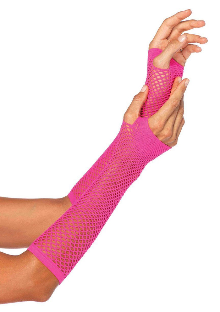 Triangle Net Fingerless Gloves Pink - Model Express VancouverAccessories