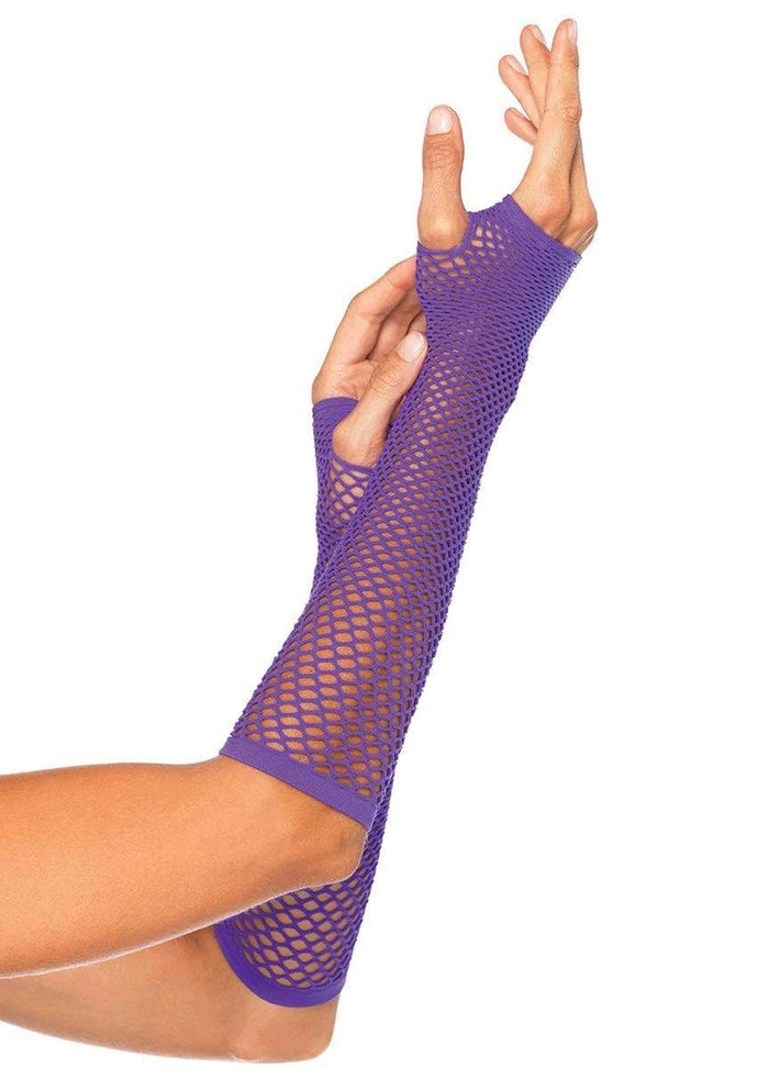 Triangle Net Fingerless Gloves Purple - Model Express VancouverAccessories