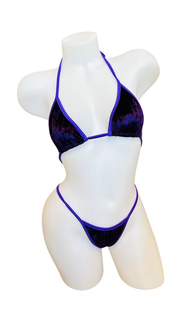 Velvet Bikini Set Purple - Model Express VancouverLingerie