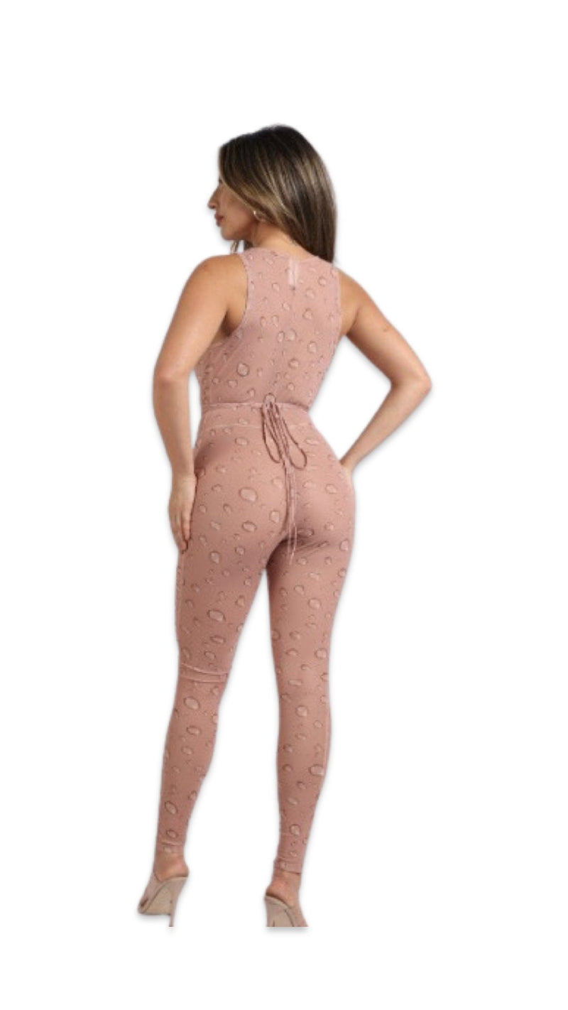 Water Drop Jumpsuit Pink - Model Express VancouverClothing