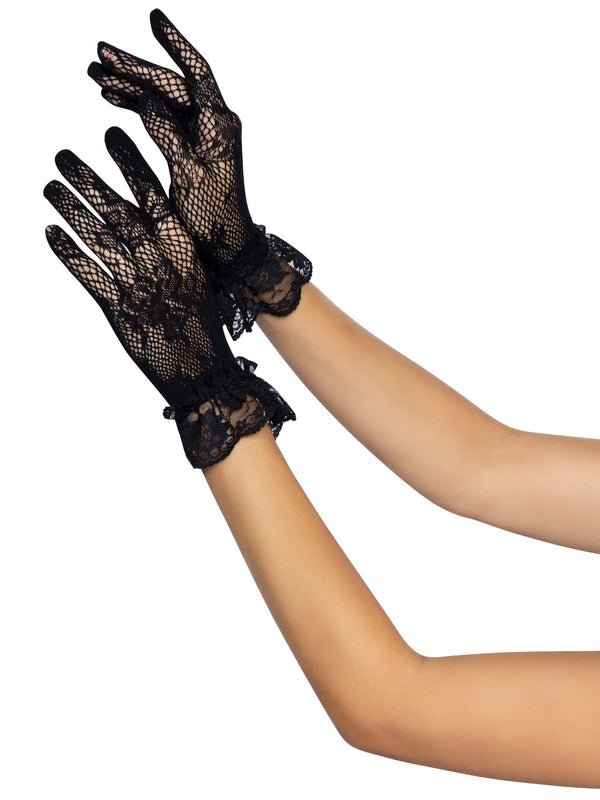 Wrist Length Lace Gloves Black - Model Express VancouverAccessories