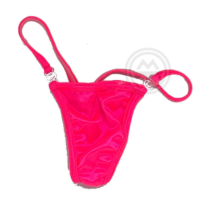 Y-Back G-String with Clips - Neon Pink - Model Express VancouverLingerie