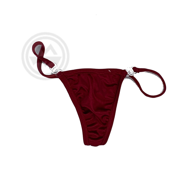 Y-Back G-String with Clips - Red - Model Express VancouverLingerie
