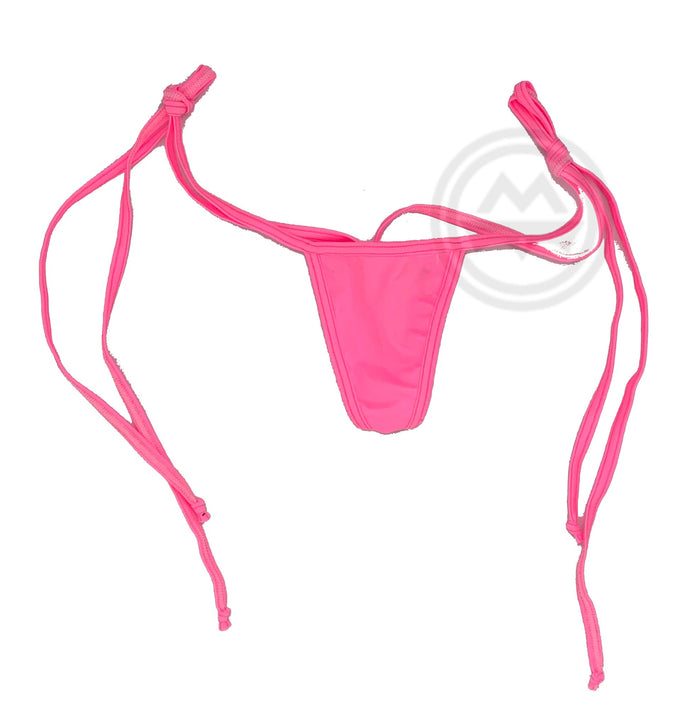 Y-Back G-string with Side Ties - Baby Pink - Model Express VancouverLingerie