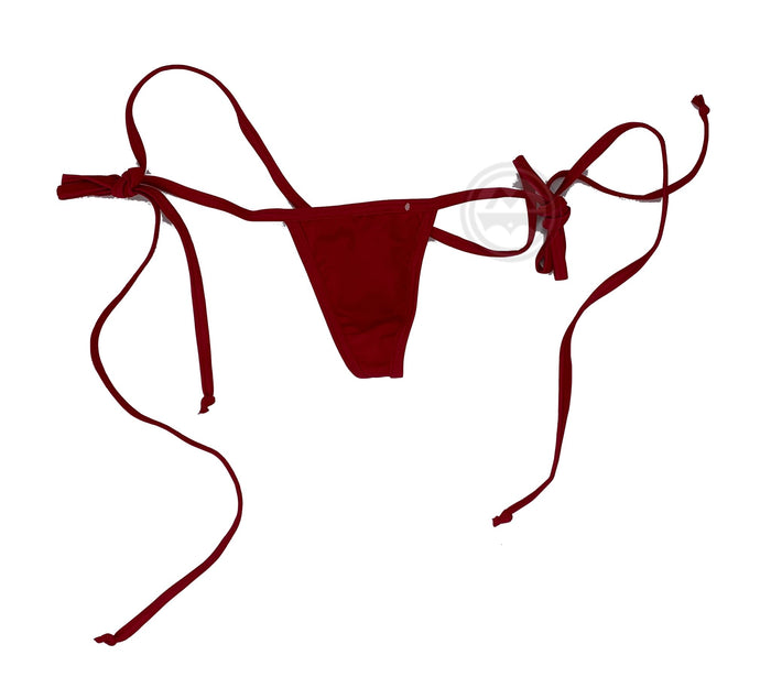 Y-Back G-string with Side Ties - Red - Model Express VancouverLingerie