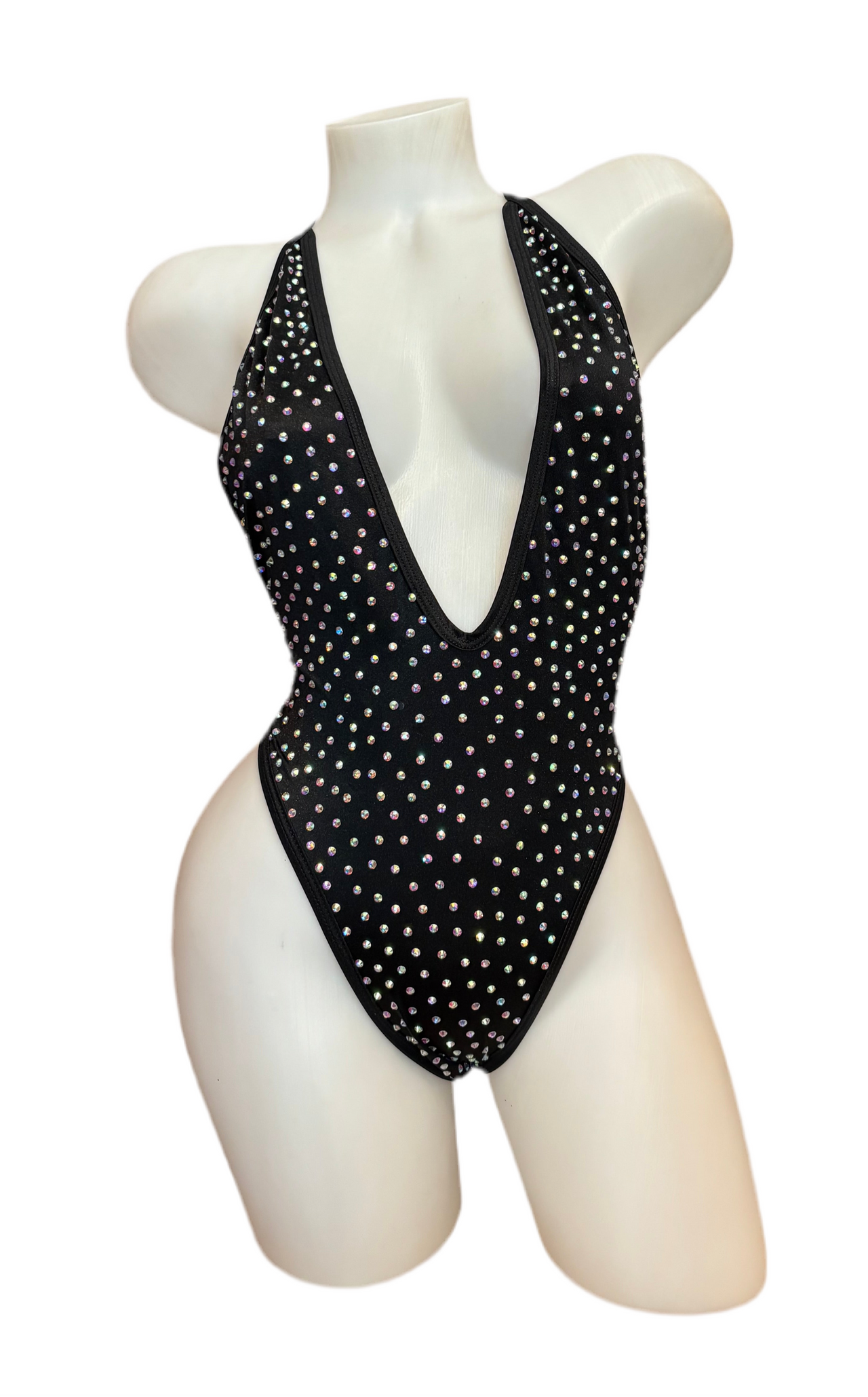 Rhinestone Bodysuit Black - Model Express Vancouver