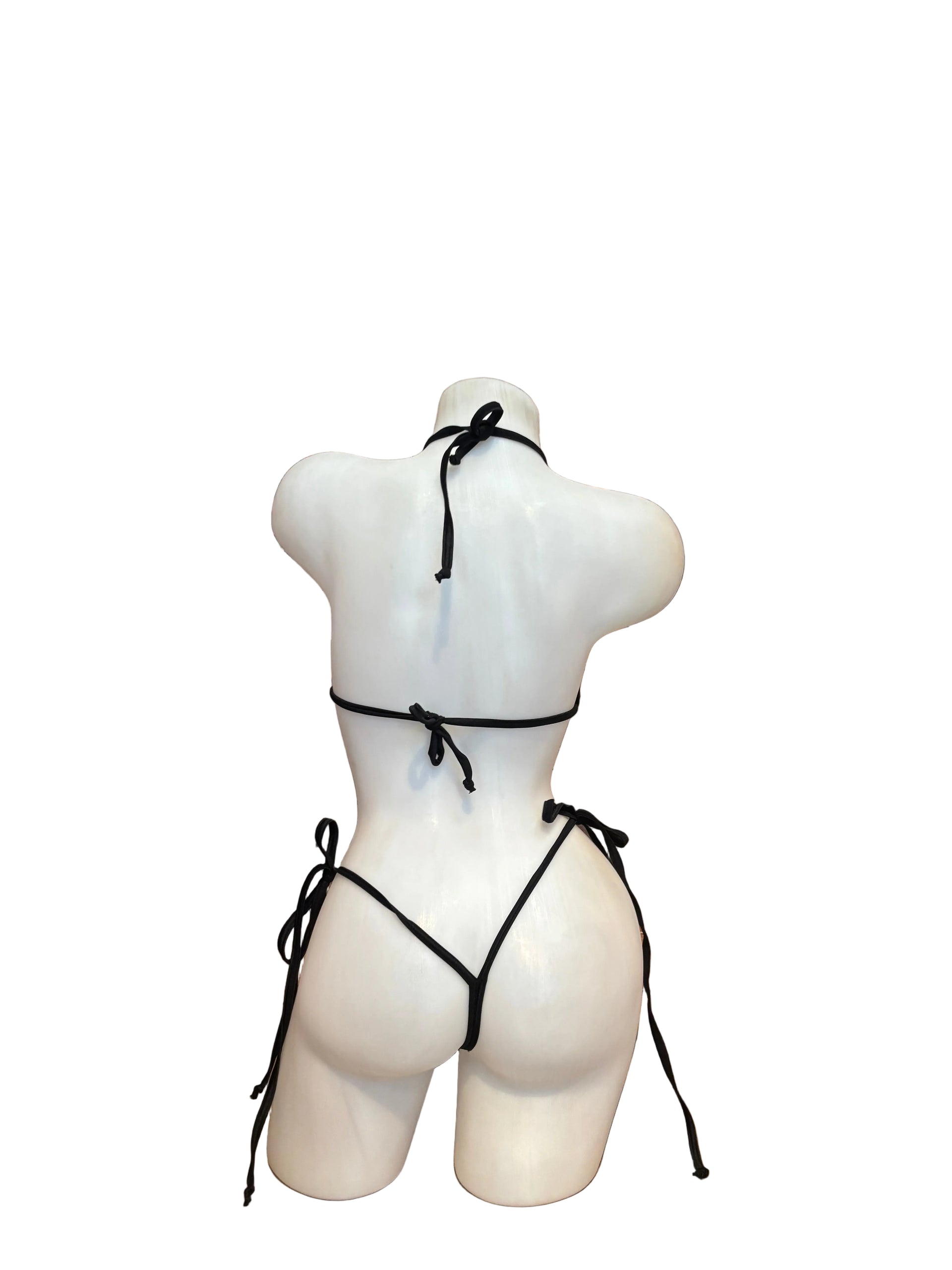 School Girl Bikini Top and Side Tie G-String Purple - Model Express Vancouver