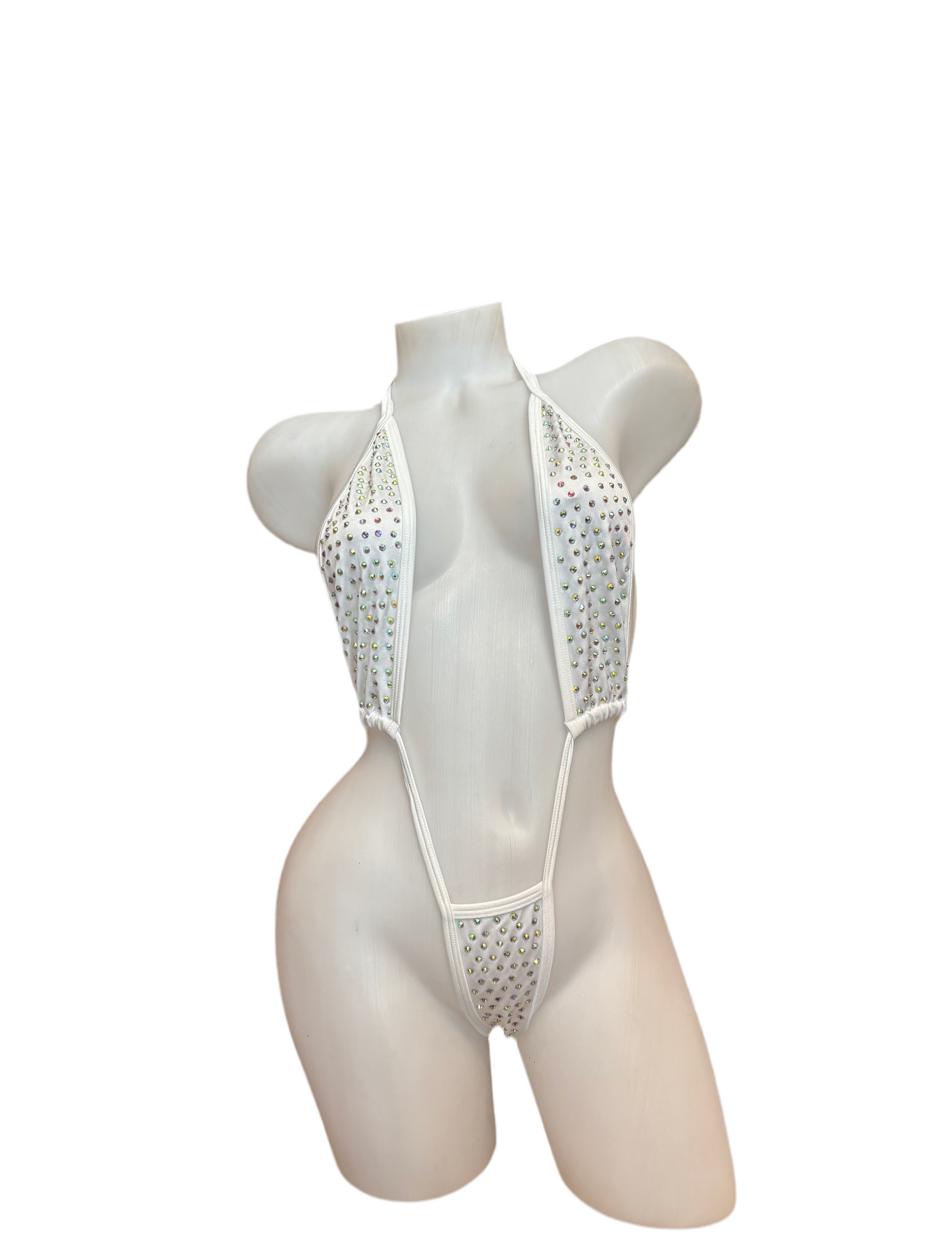 Rhinestone Sling Shot White - Model Express Vancouver