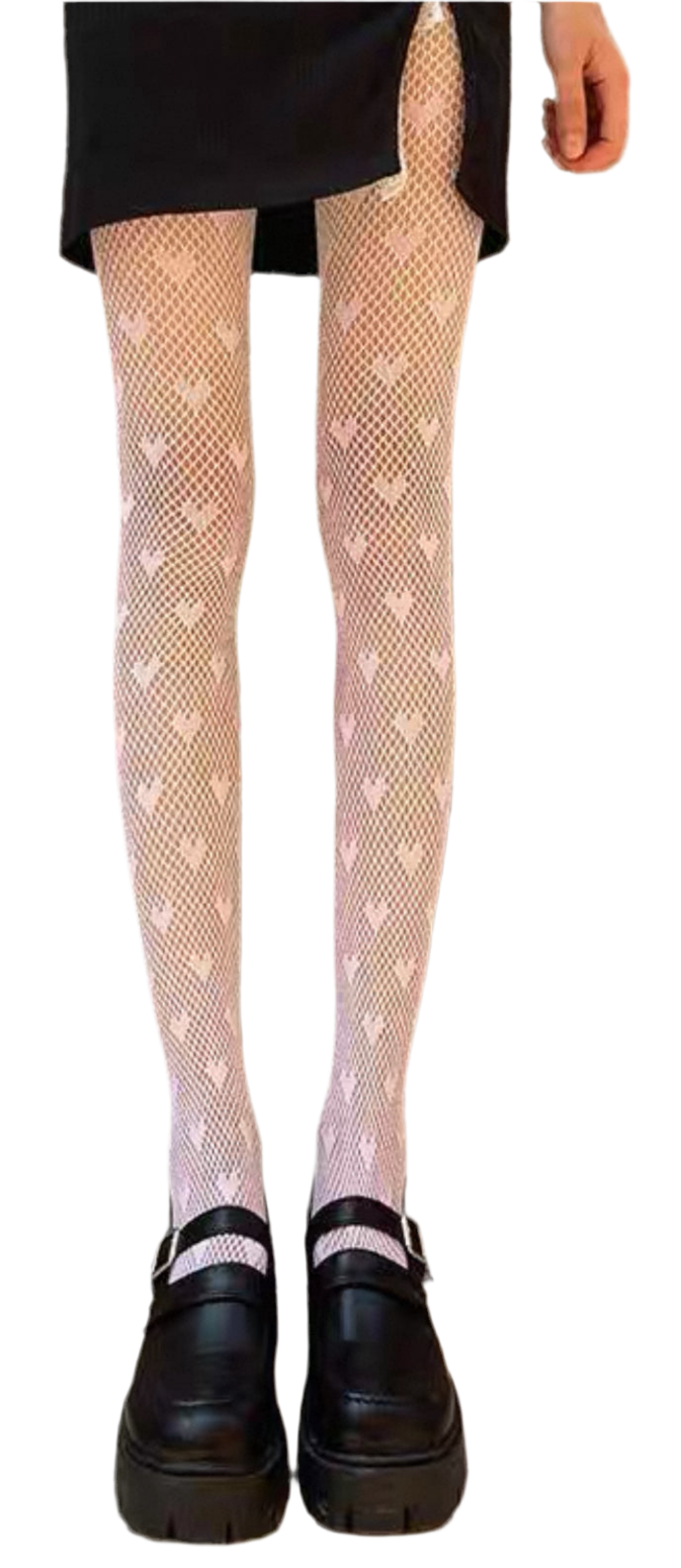 Hearts Fishnet White - Model Express Vancouver