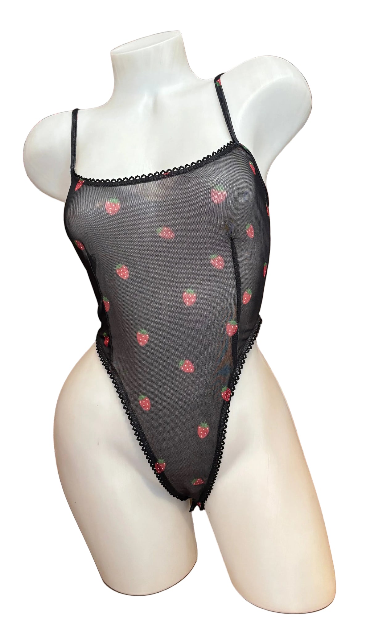 Strawberry Mesh Highwaisted Bodysuit