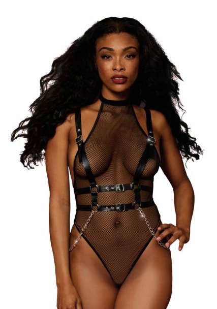 2PC Harness Net Teddy - Model Express VancouverLingerie