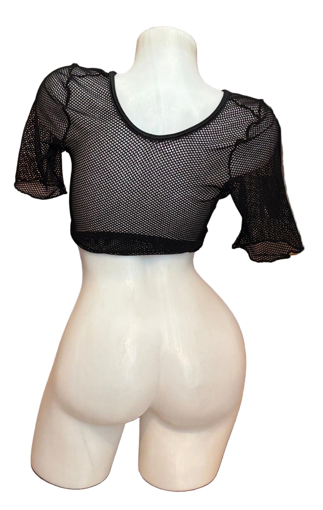 Fishnet Short Sleeve T-Shirt - Black