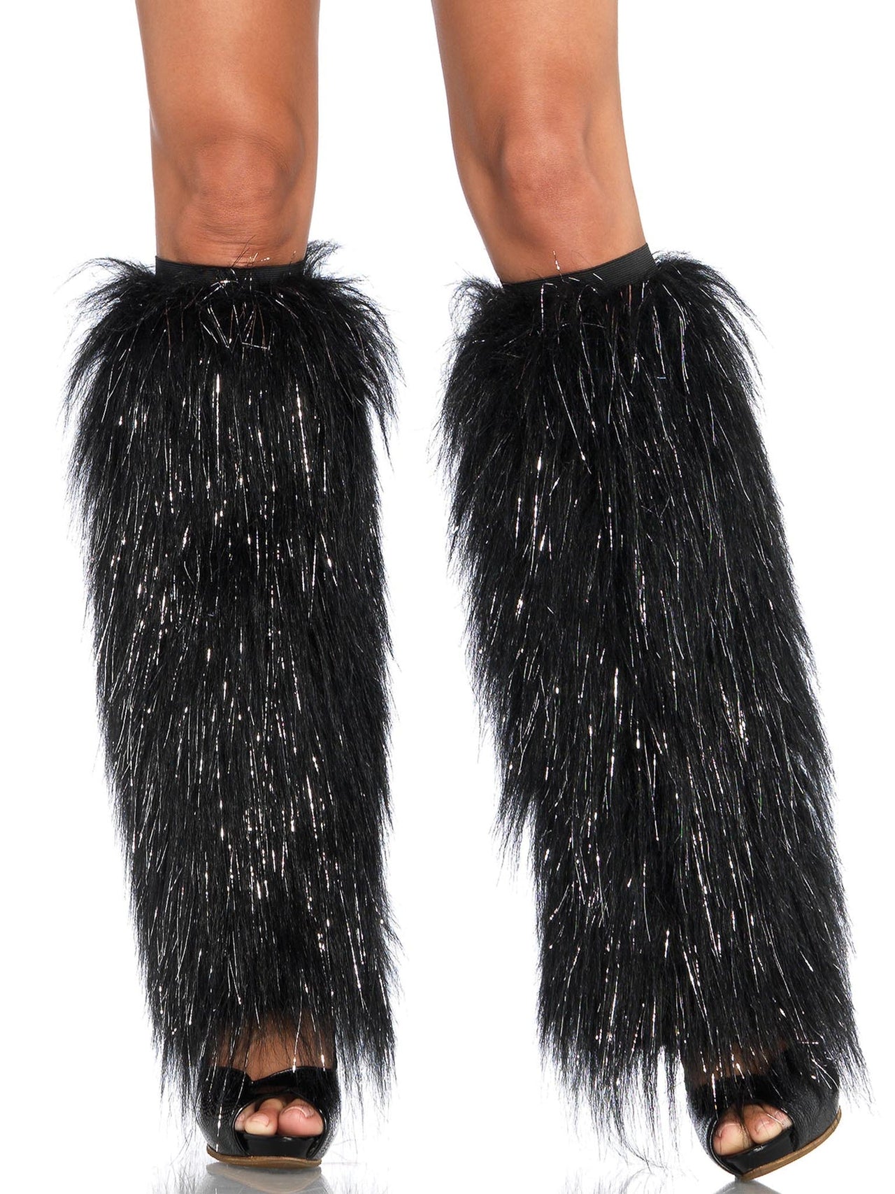 Furry Lurex Boot Covers