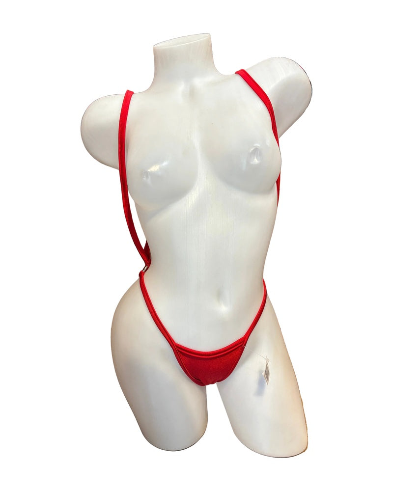 Double Sling Shot Thong Red - Model Express Vancouver