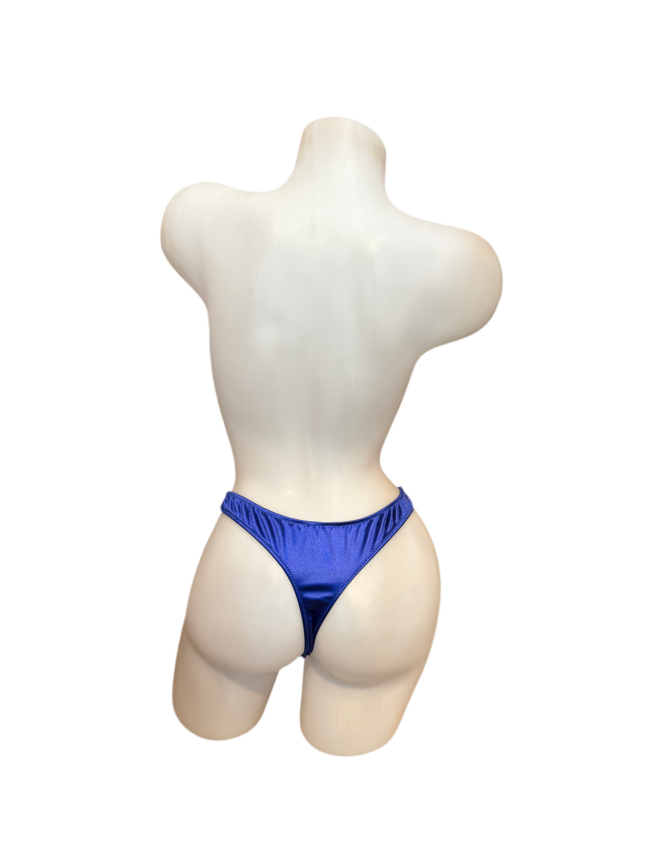 Glossy T-Back Thong No Clip - Indigo