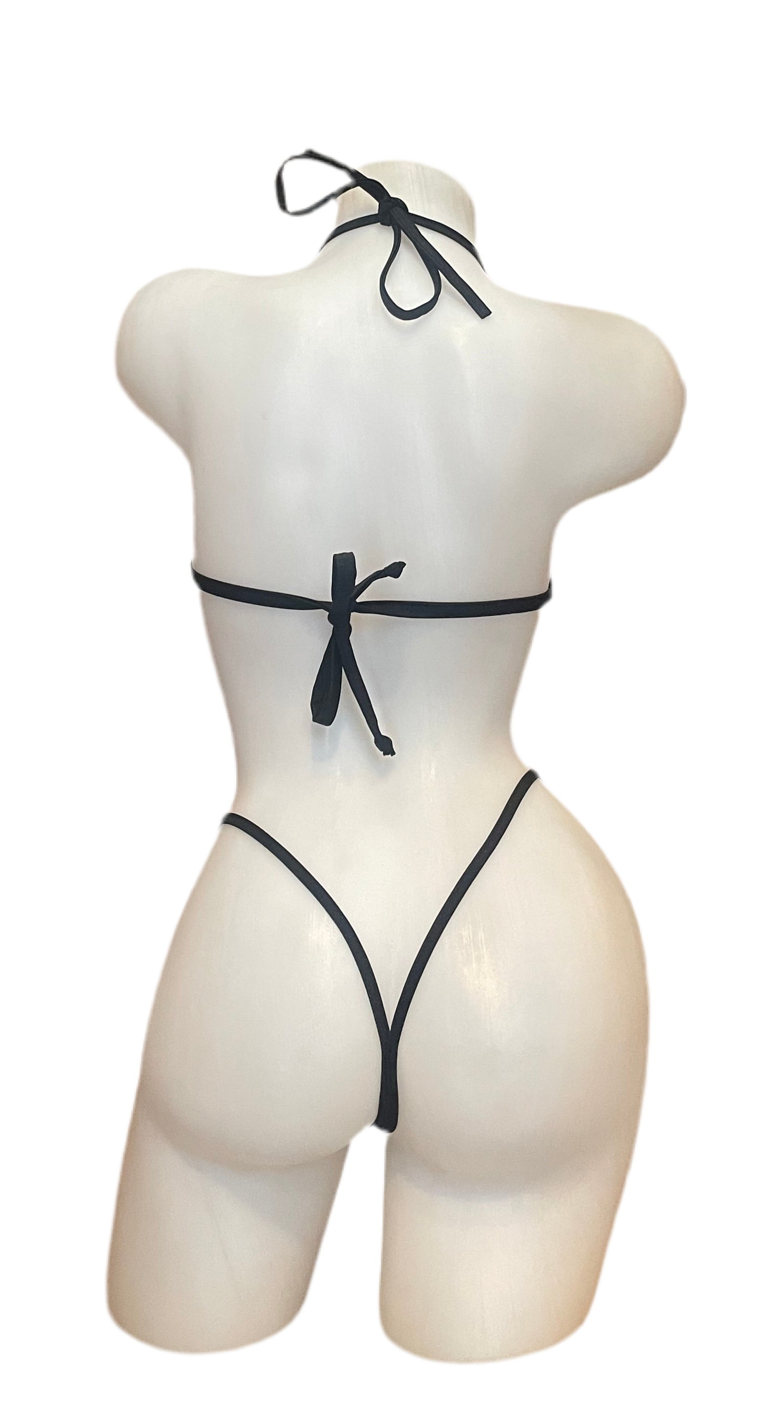 Silver Starlite Mesh Bikini Black - Model Express Vancouver