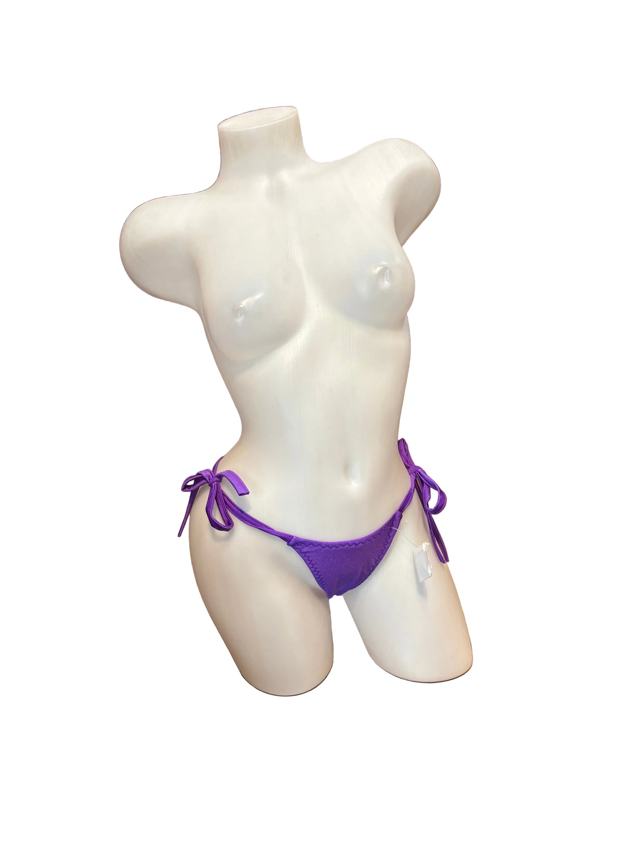 Side Tie Y-Back G-String Purple