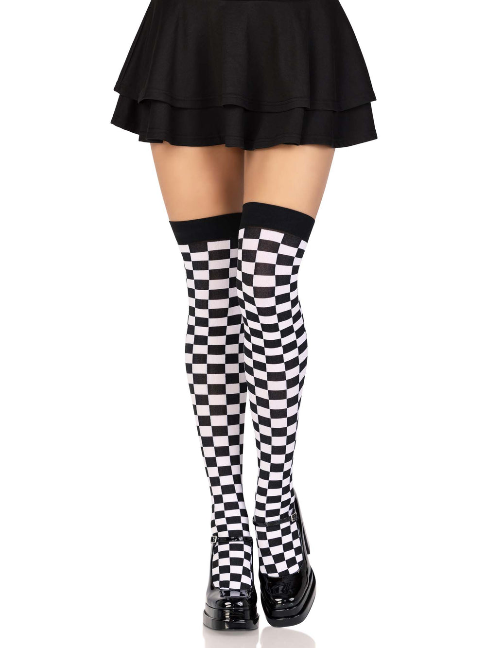 Checkerboard Thigh Highs - Model Express Vancouver