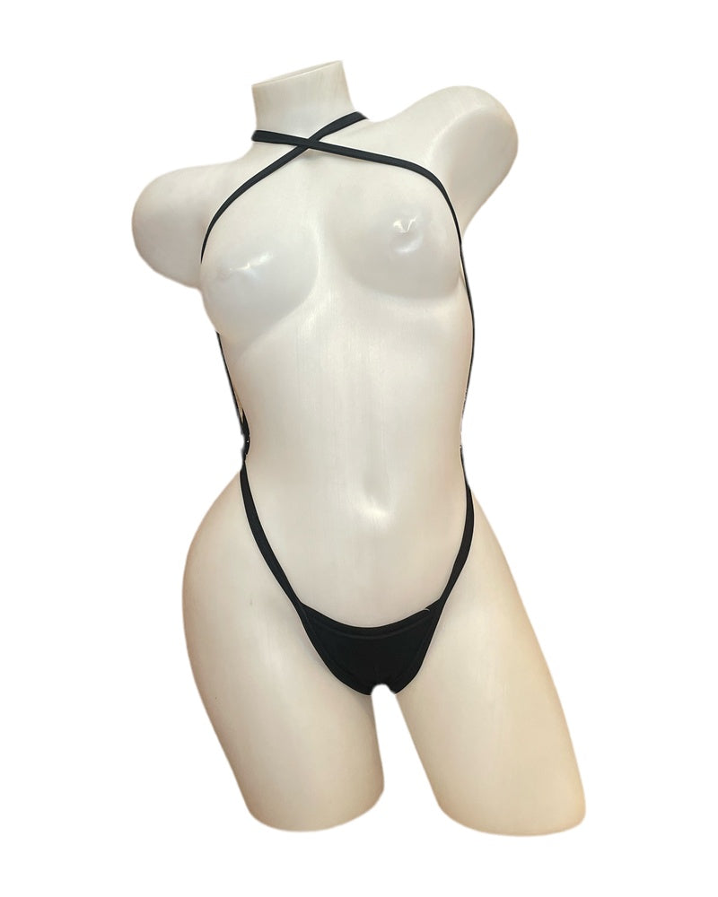 Double Sling Shot Thong Black - Model Express Vancouver