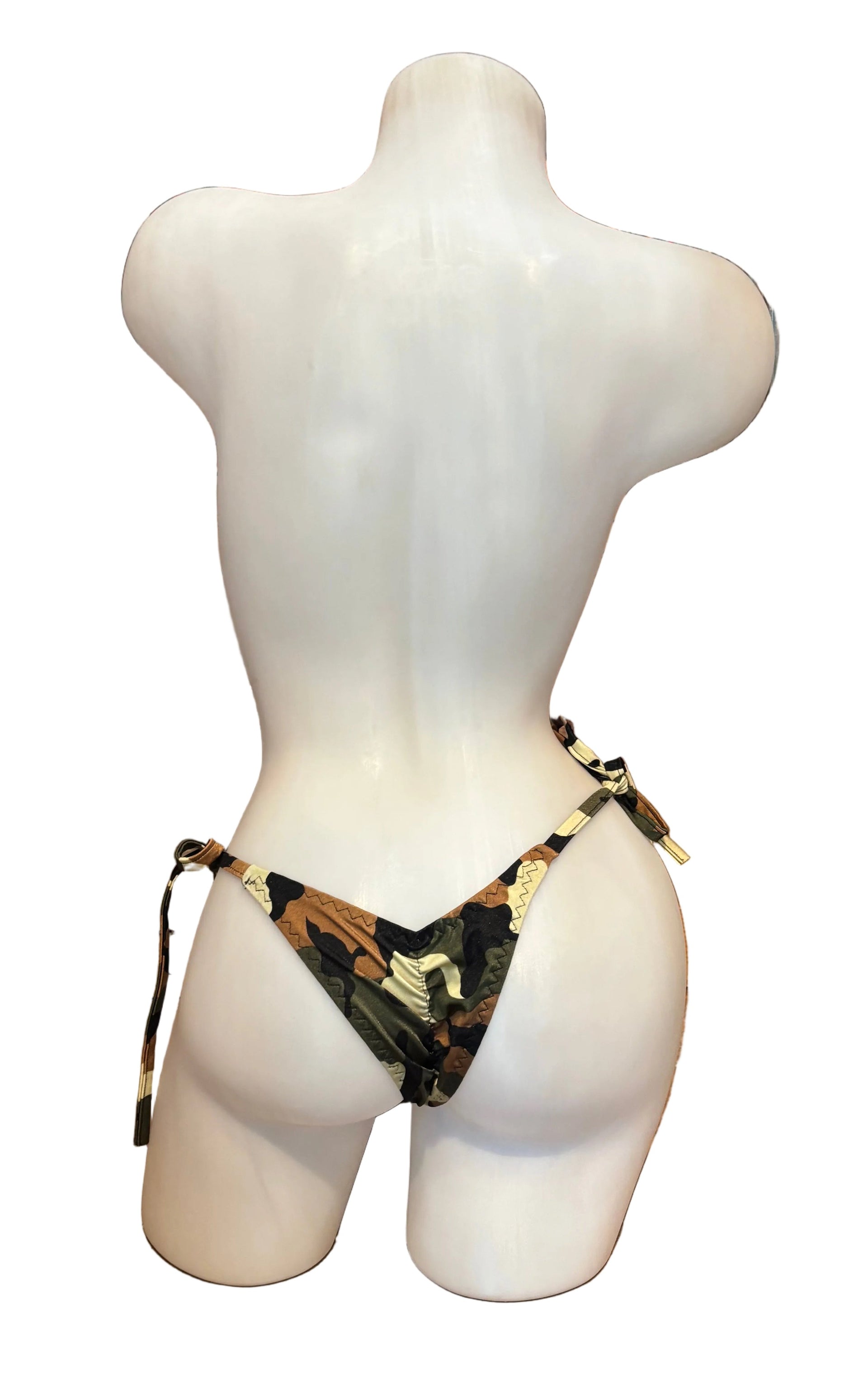 Scrunch Back Tie Sides Thong Camo - Model Express Vancouver