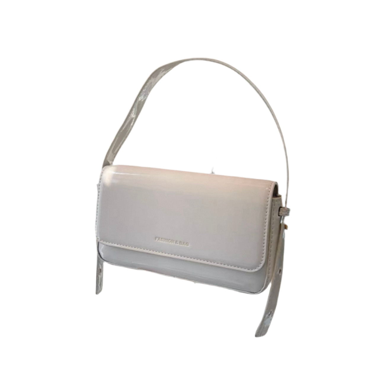 Patent Handbag White - Model Express Vancouver