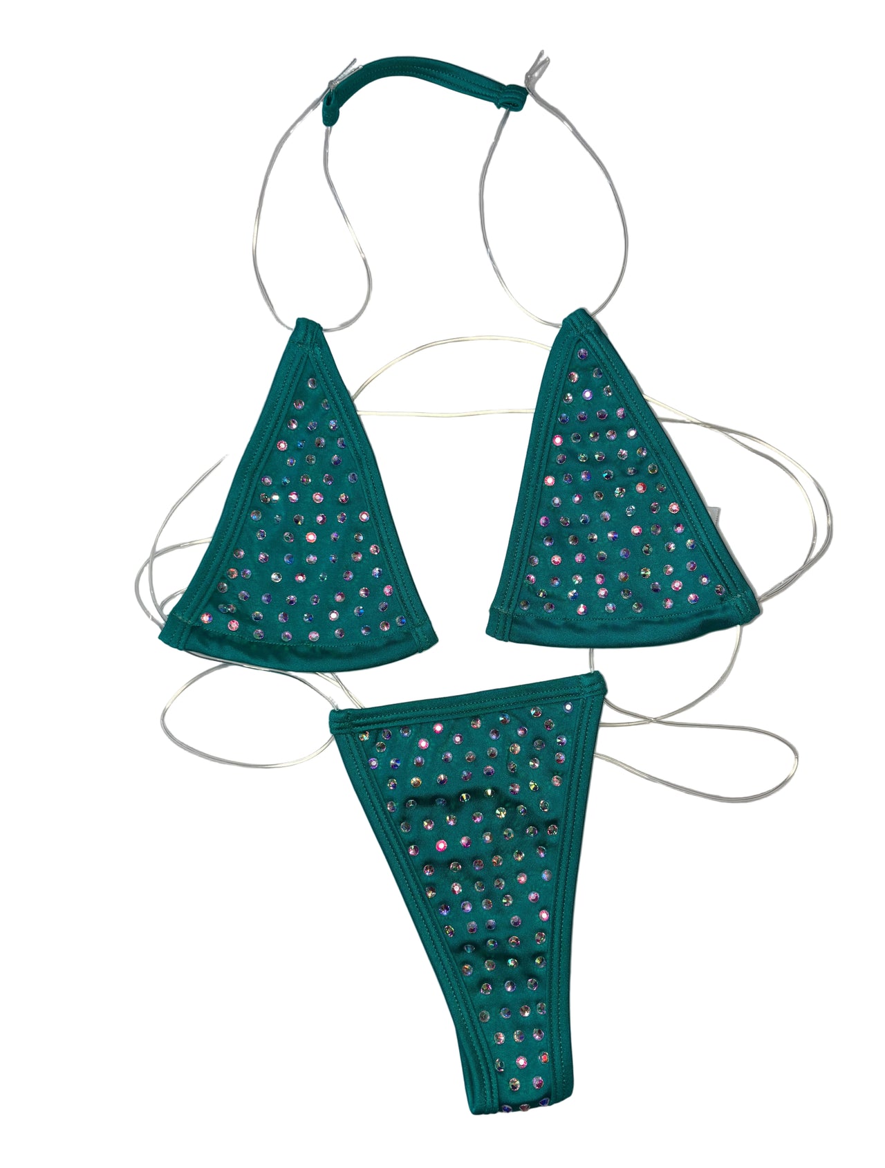 Rhinestone Micro Bikini Jade - Model Express Vancouver