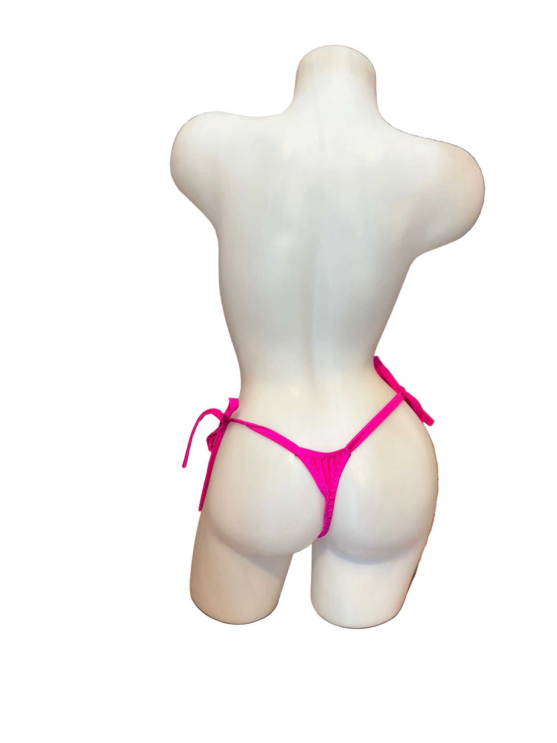 Side Tie Y-Back G-String Fuchsia - Model Express Vancouver