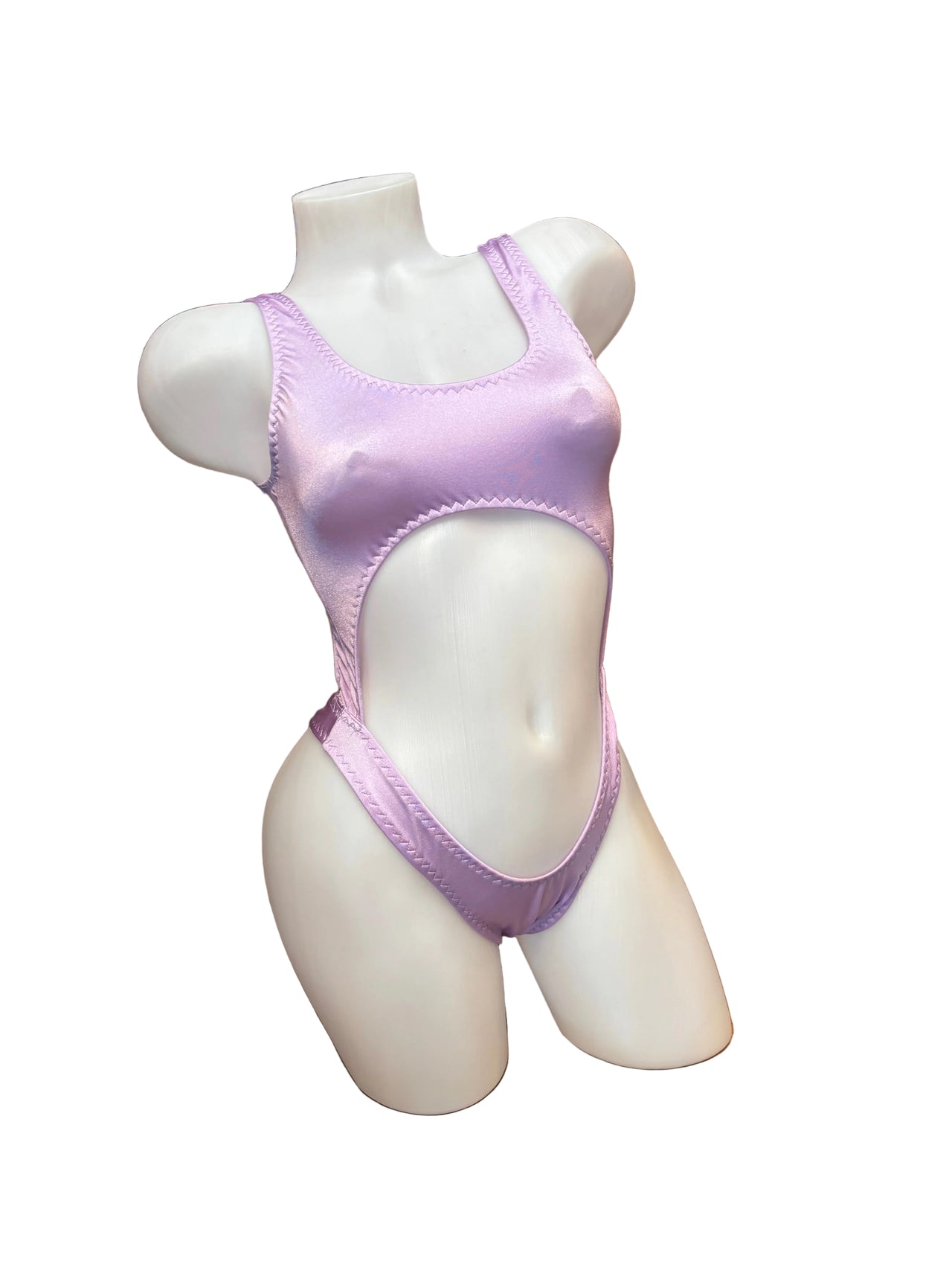 Bralette Top Thong Back Bodysuit Lilac