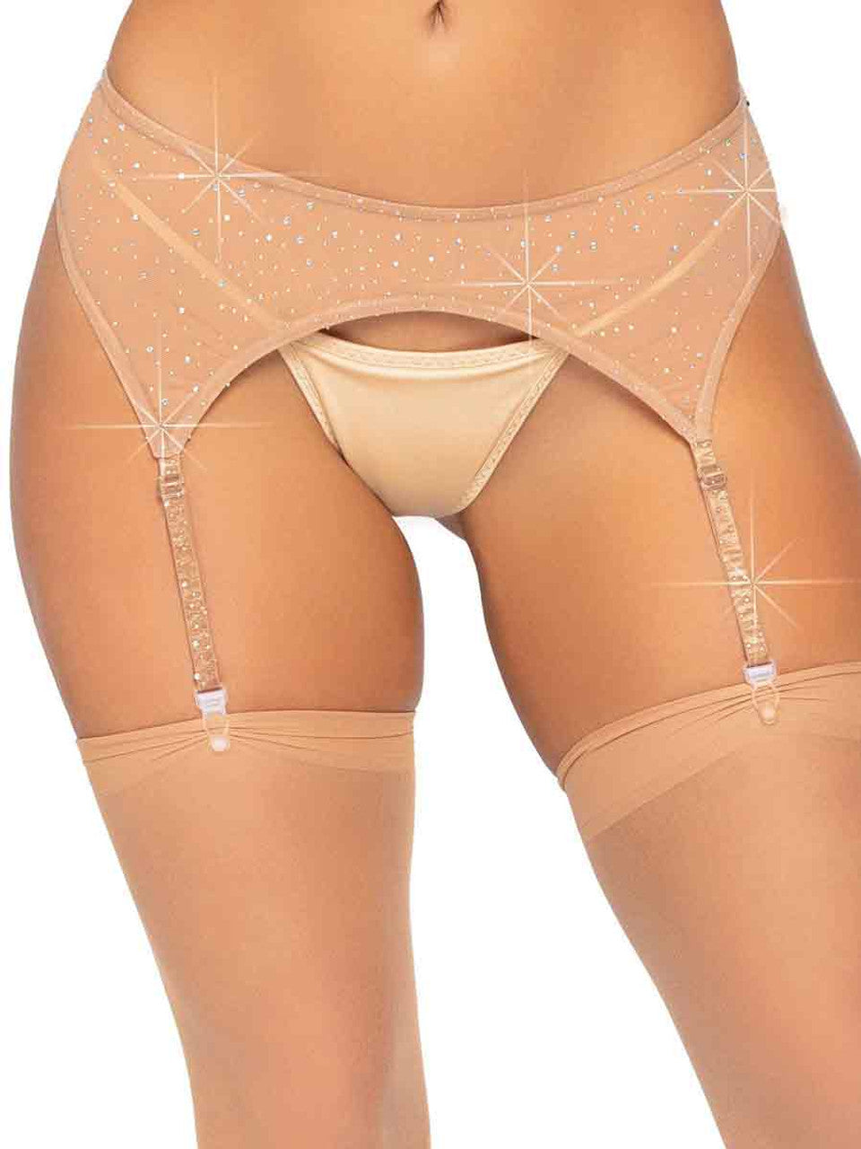 Rhinestone Garter Belt Nude - Model Express Vancouver