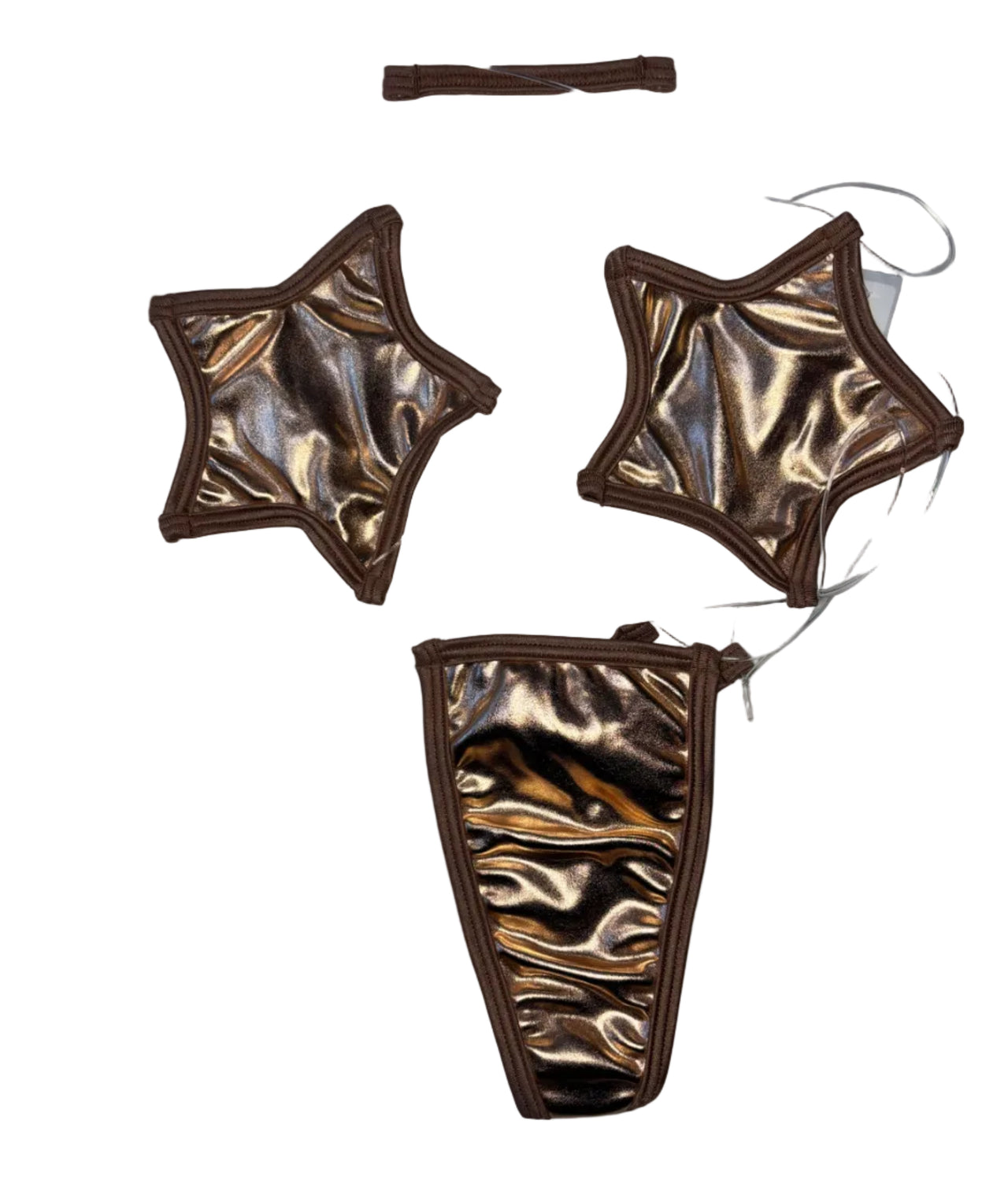 Rhinestone Star Bikini - Rose Gold - Model Express Vancouver