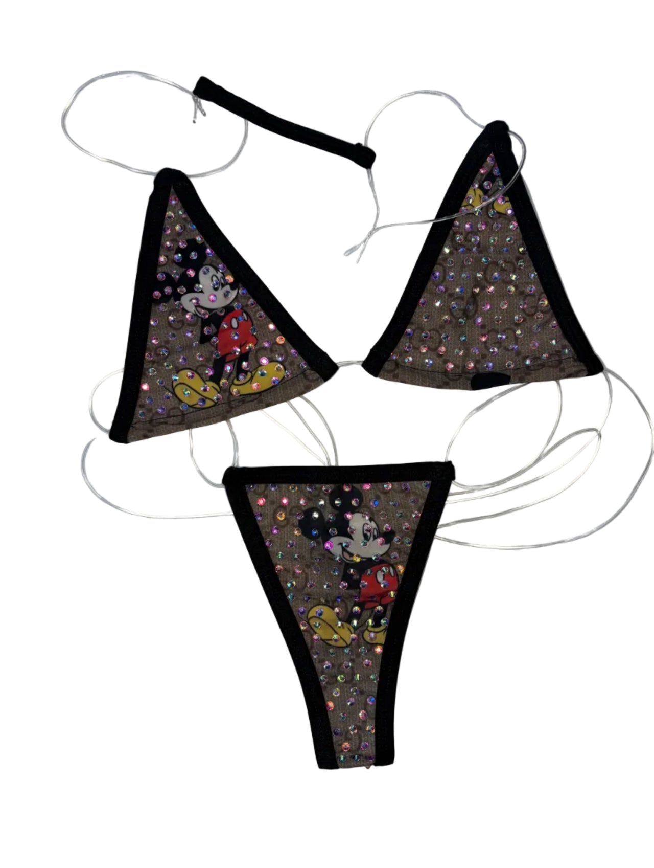 Rhinestone Hey Mickey Micro Bikini