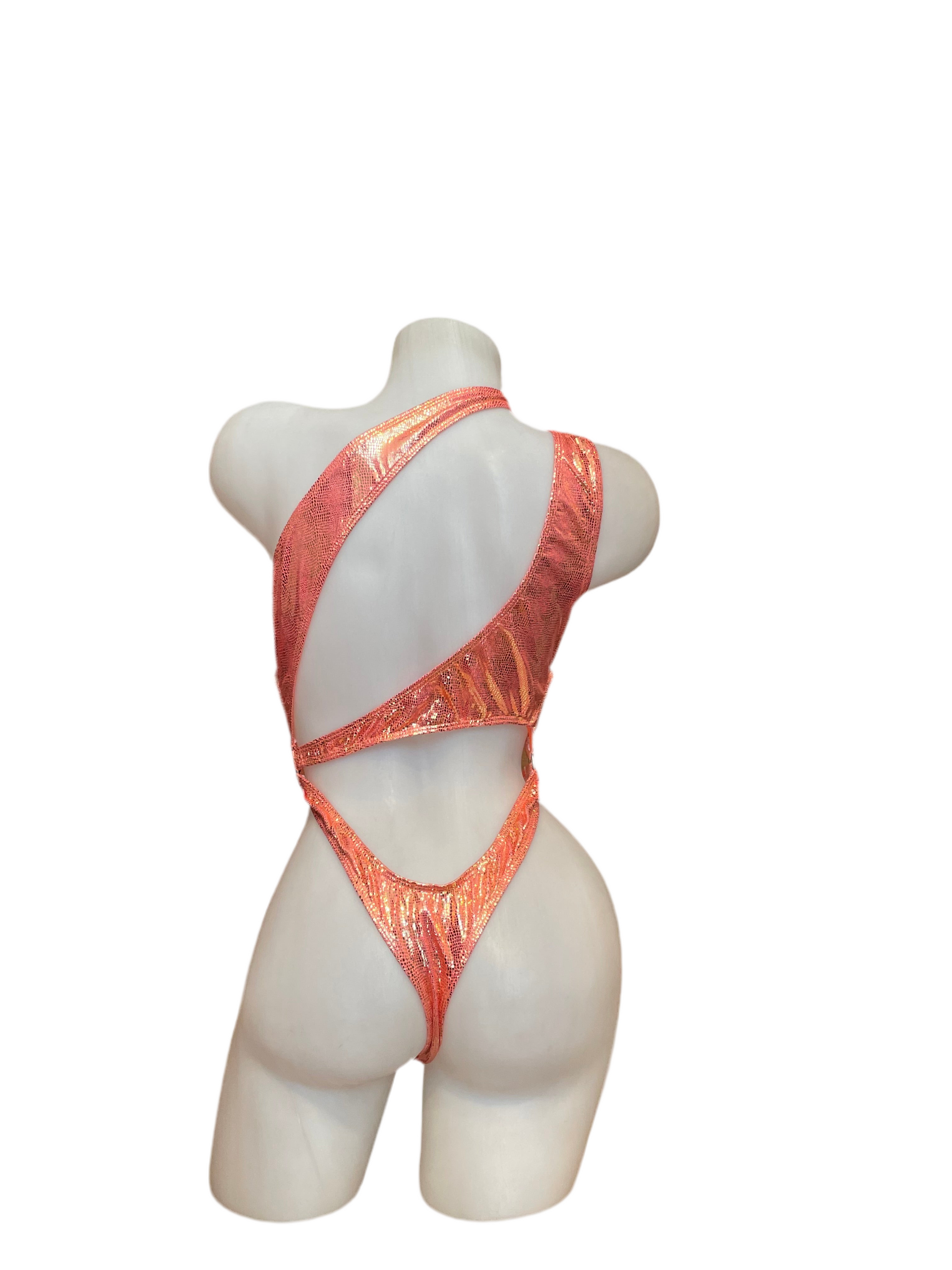 Asymmetrical Bodysuit - Copper - Model Express Vancouver