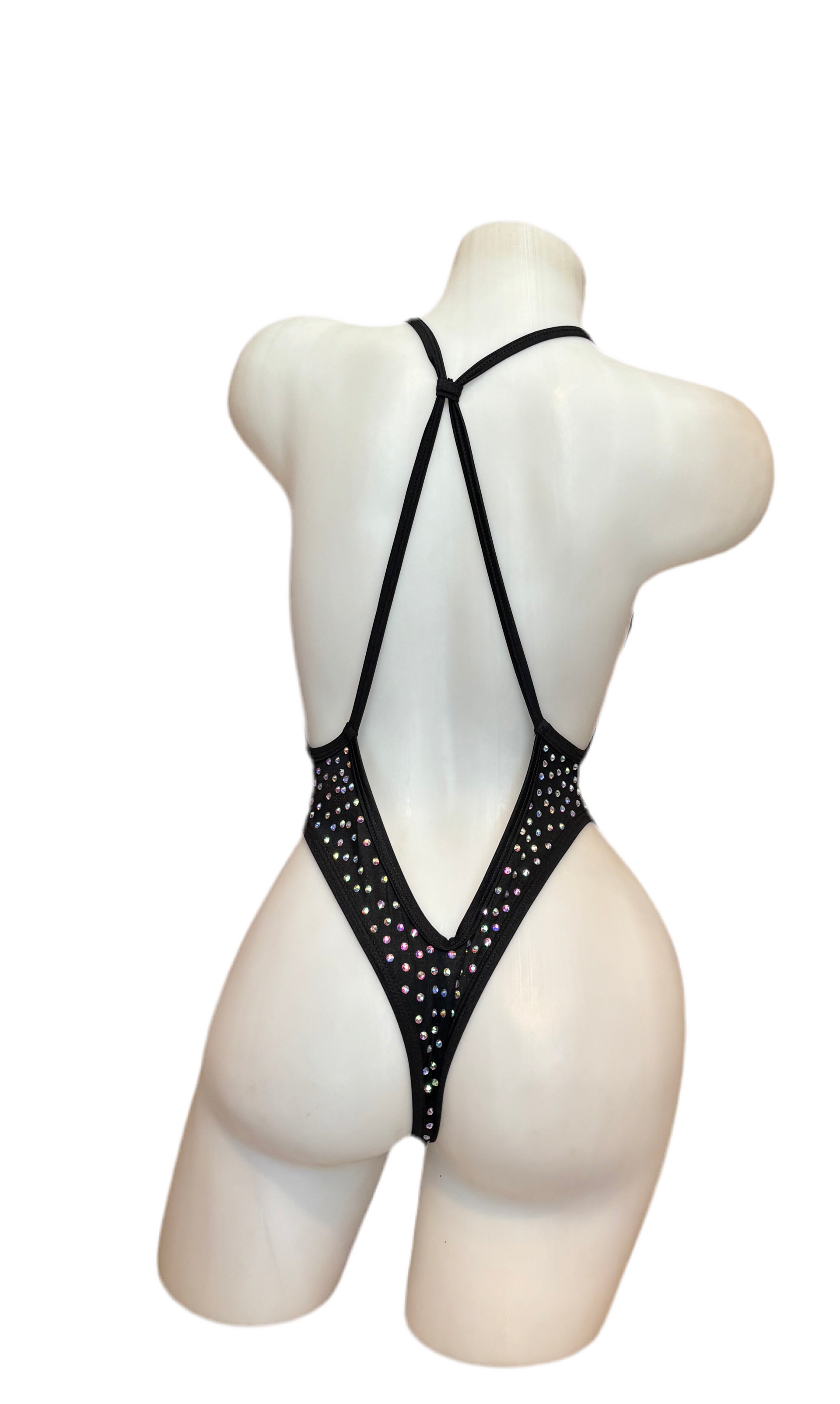 Rhinestone Bodysuit Black - Model Express Vancouver