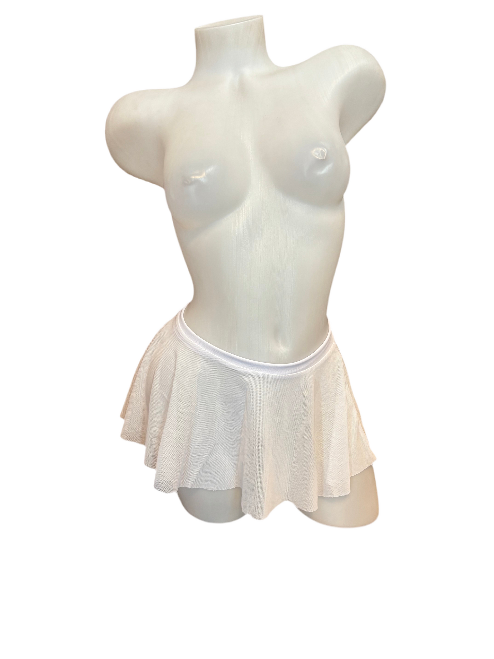 Flare Mini Skirt White - Model Express Vancouver