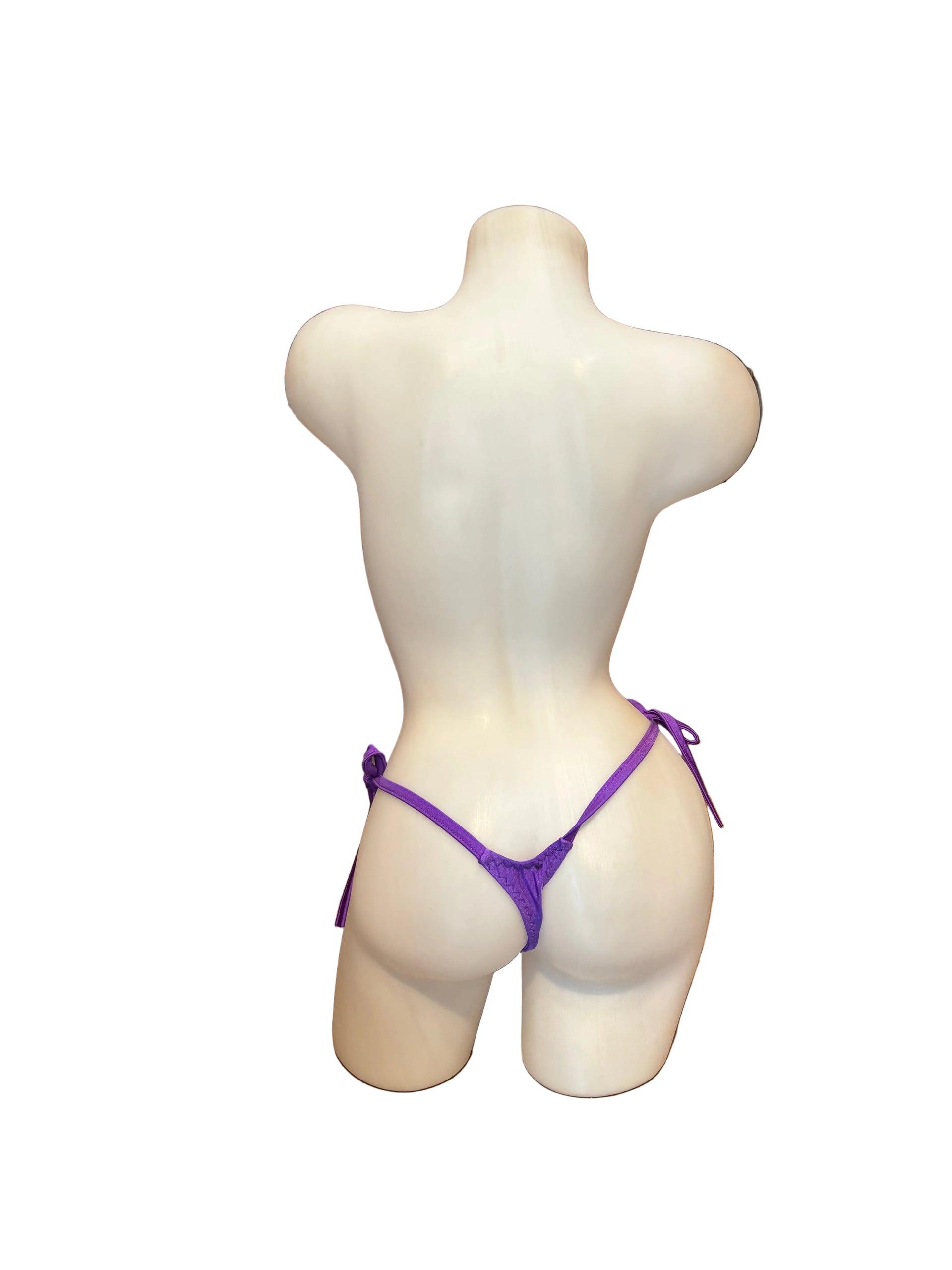 Side Tie Y-Back G-String Purple - Model Express Vancouver