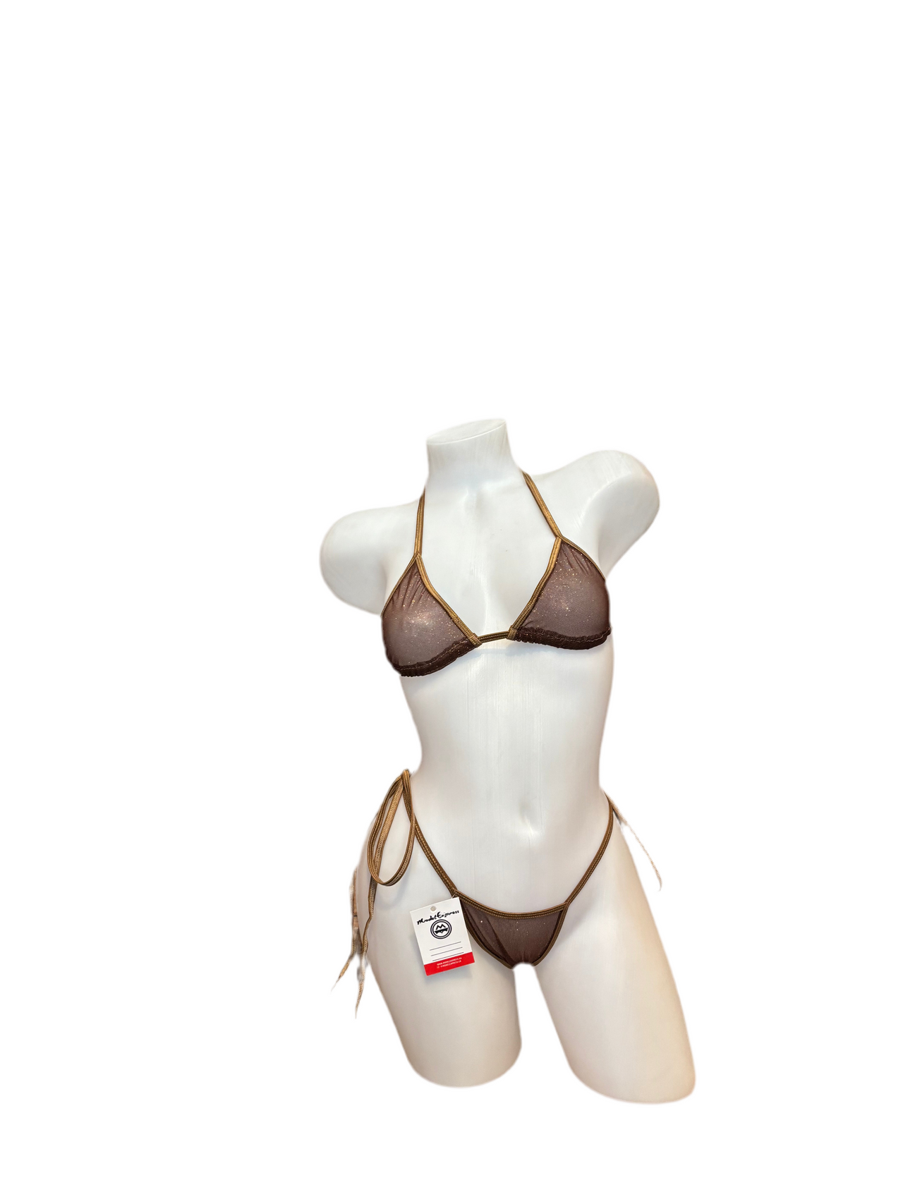 X9 Bikini: Micro Toffee Tinsel (Thong Bottoms)