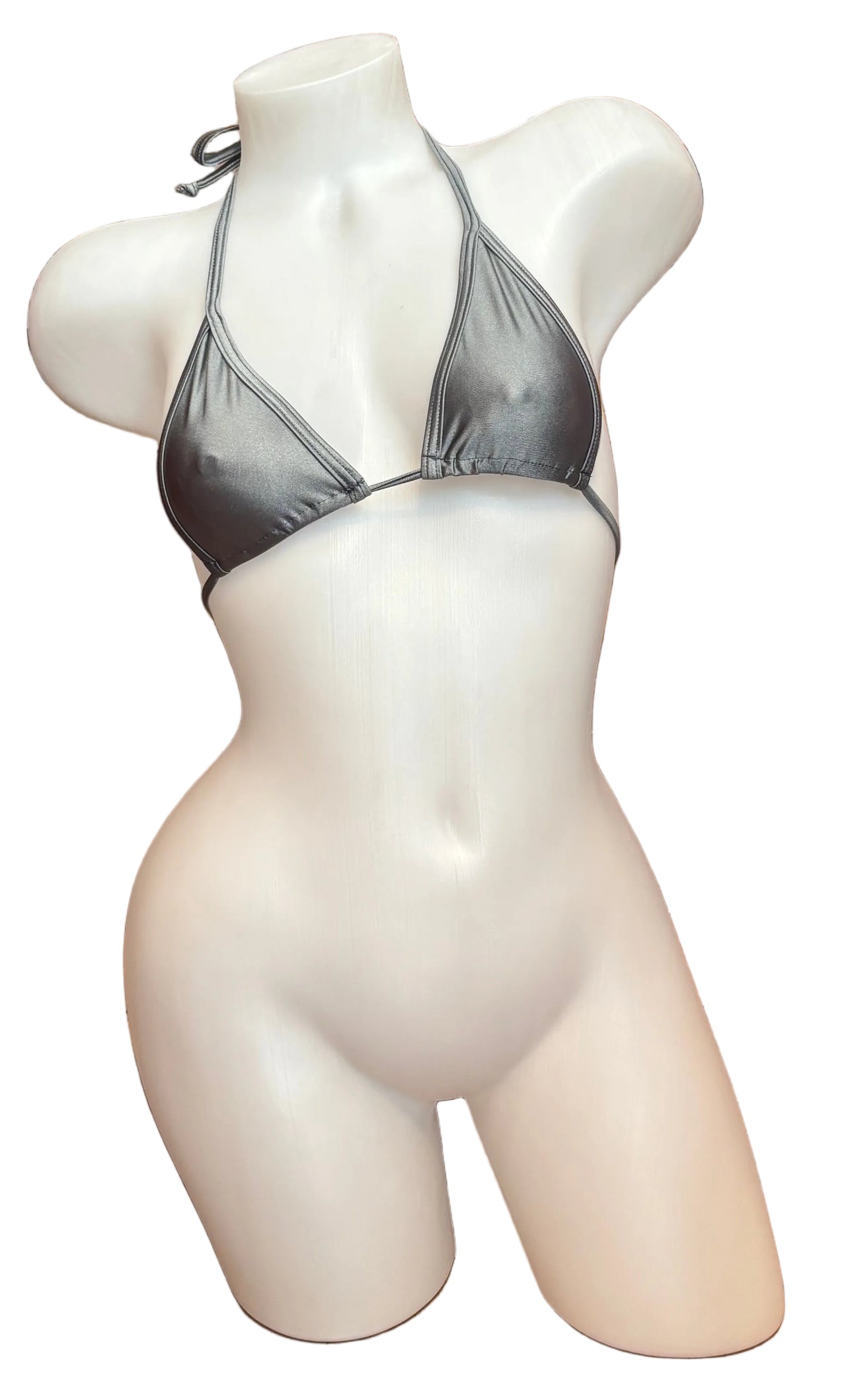 Micro Tie Triangle Top - Charcoal