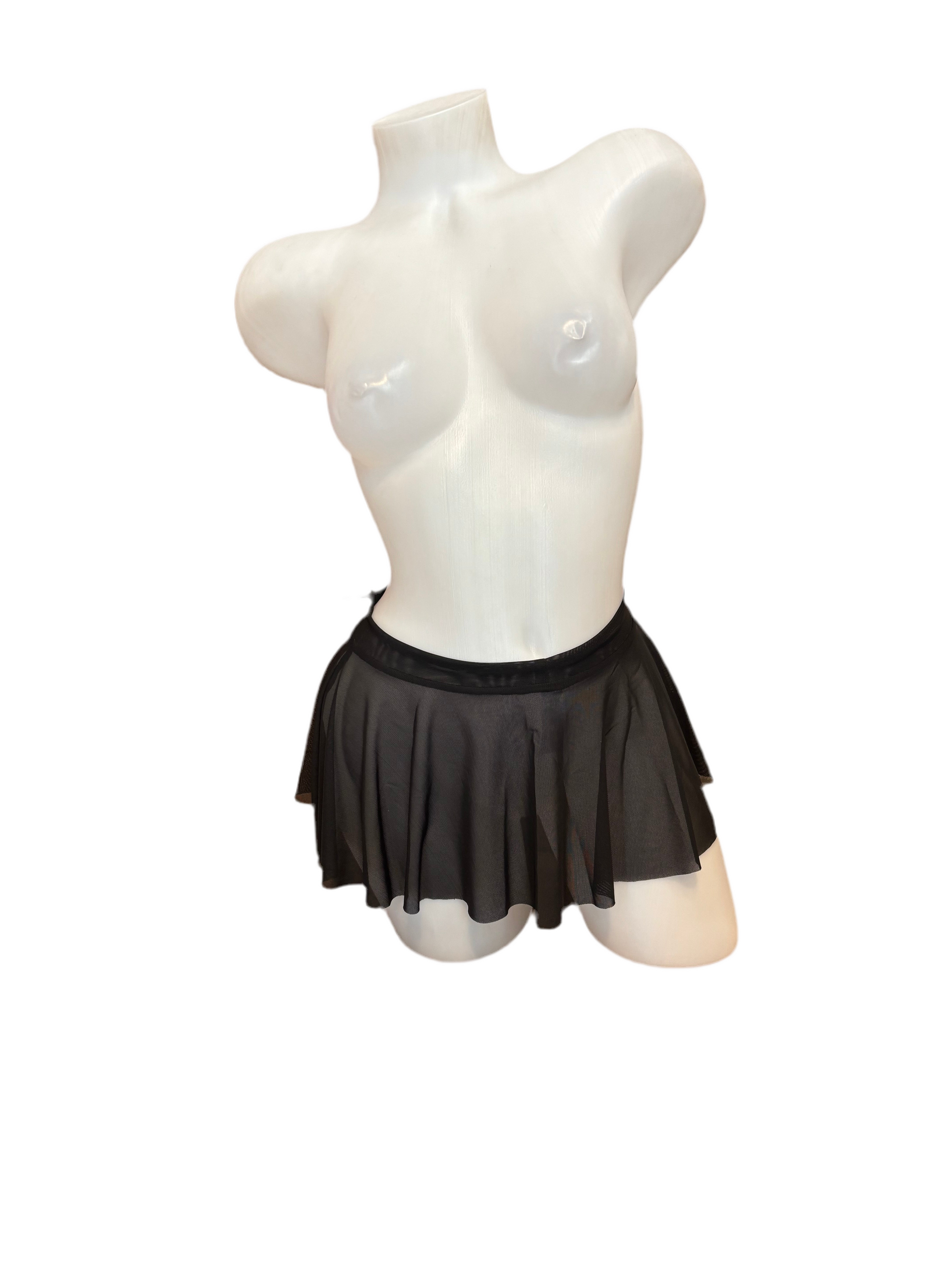 Flare Mini Skirt Black - Model Express Vancouver