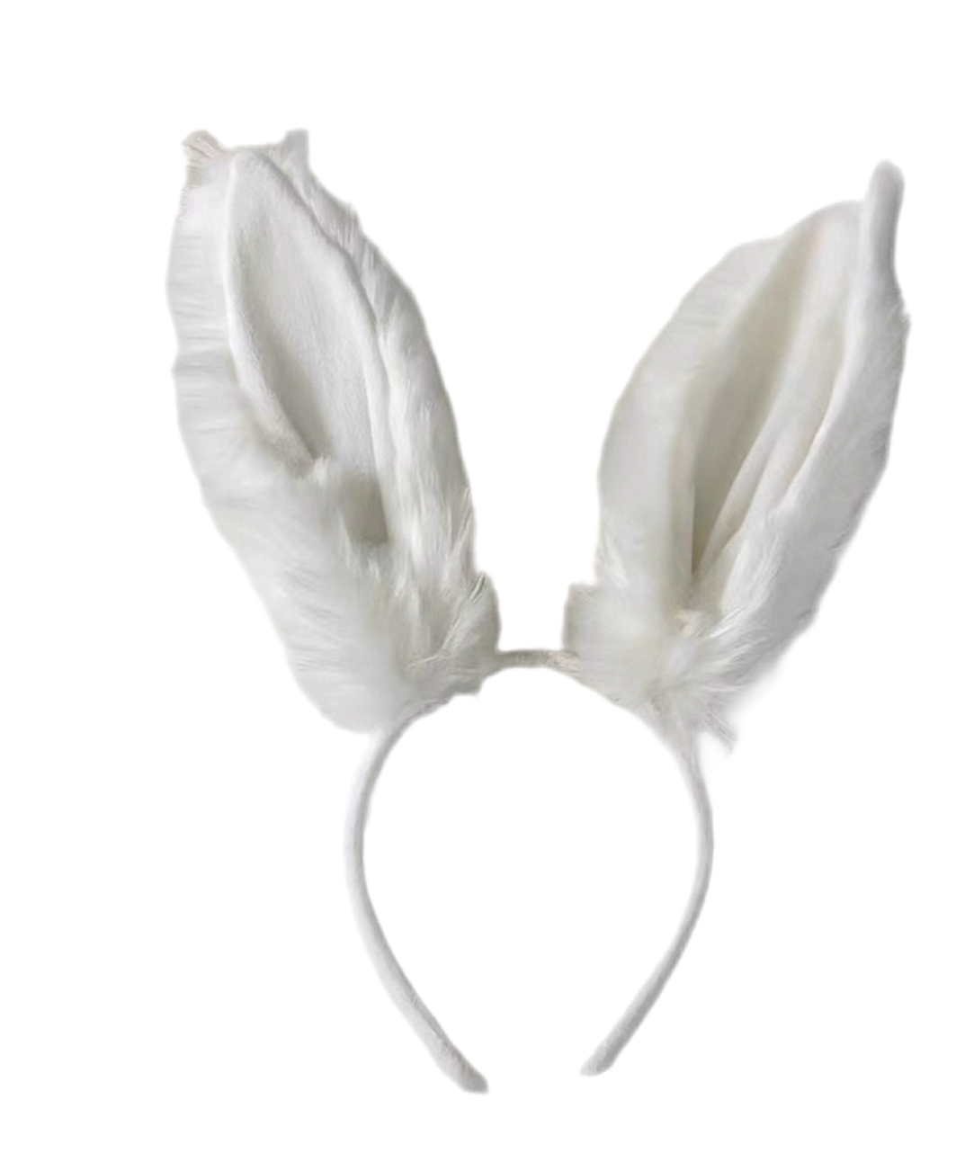 Fur Bunny Ears White/White