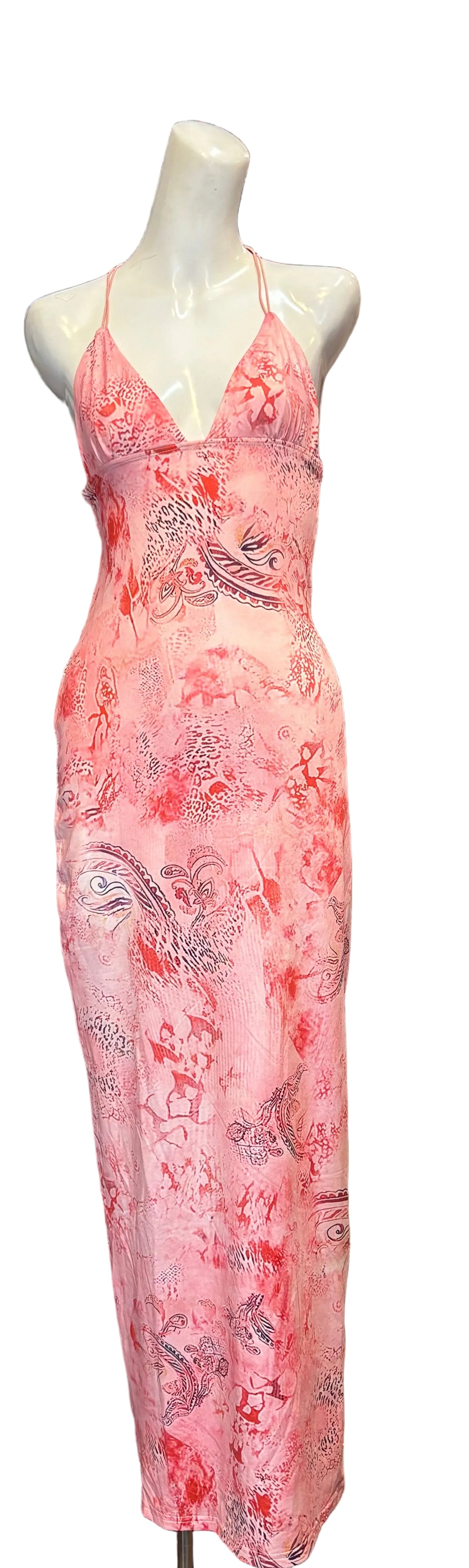 Paisley Butterfly Backless Dress