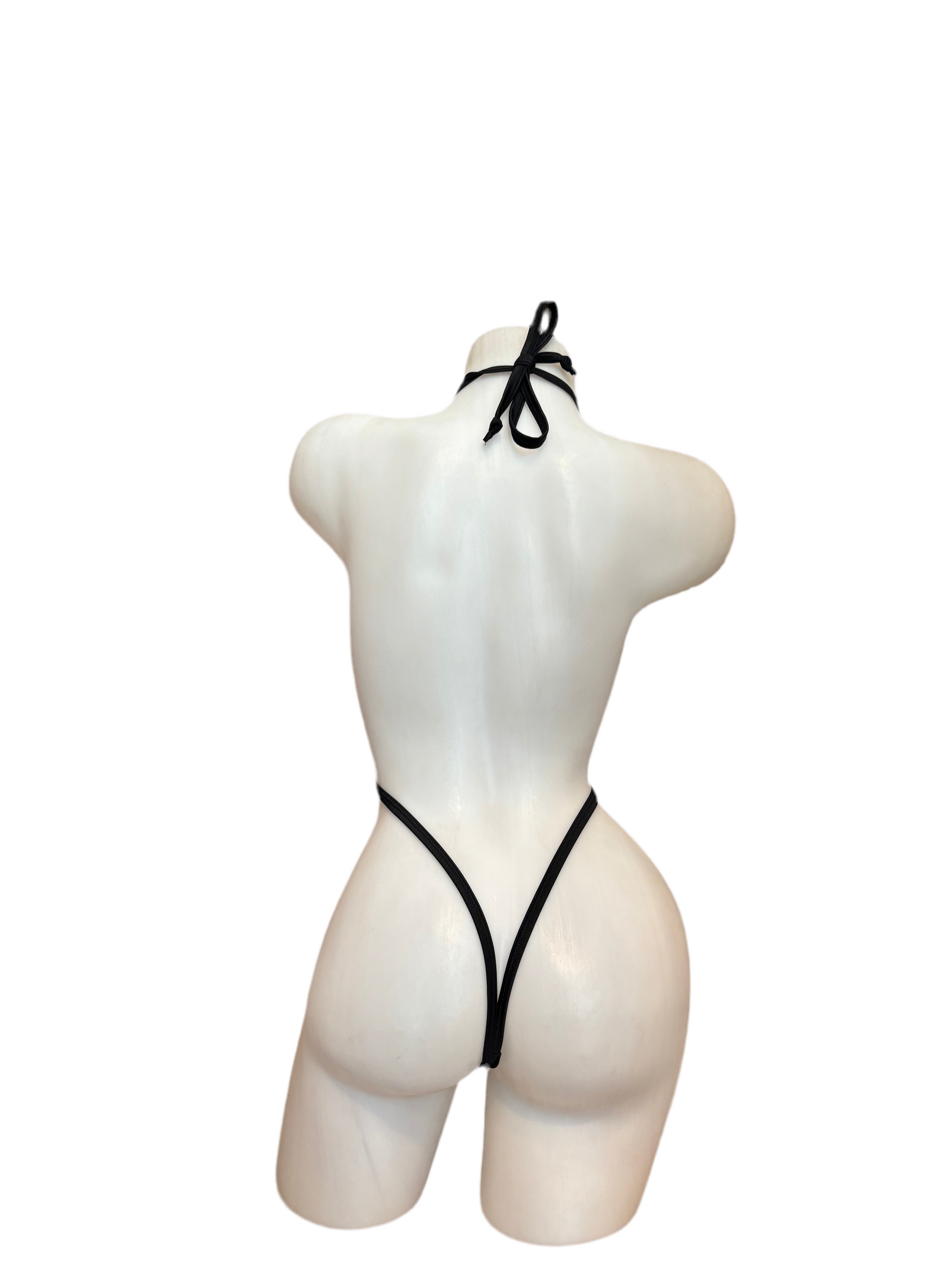 Wet Look Sling Shot Black - Model Express Vancouver