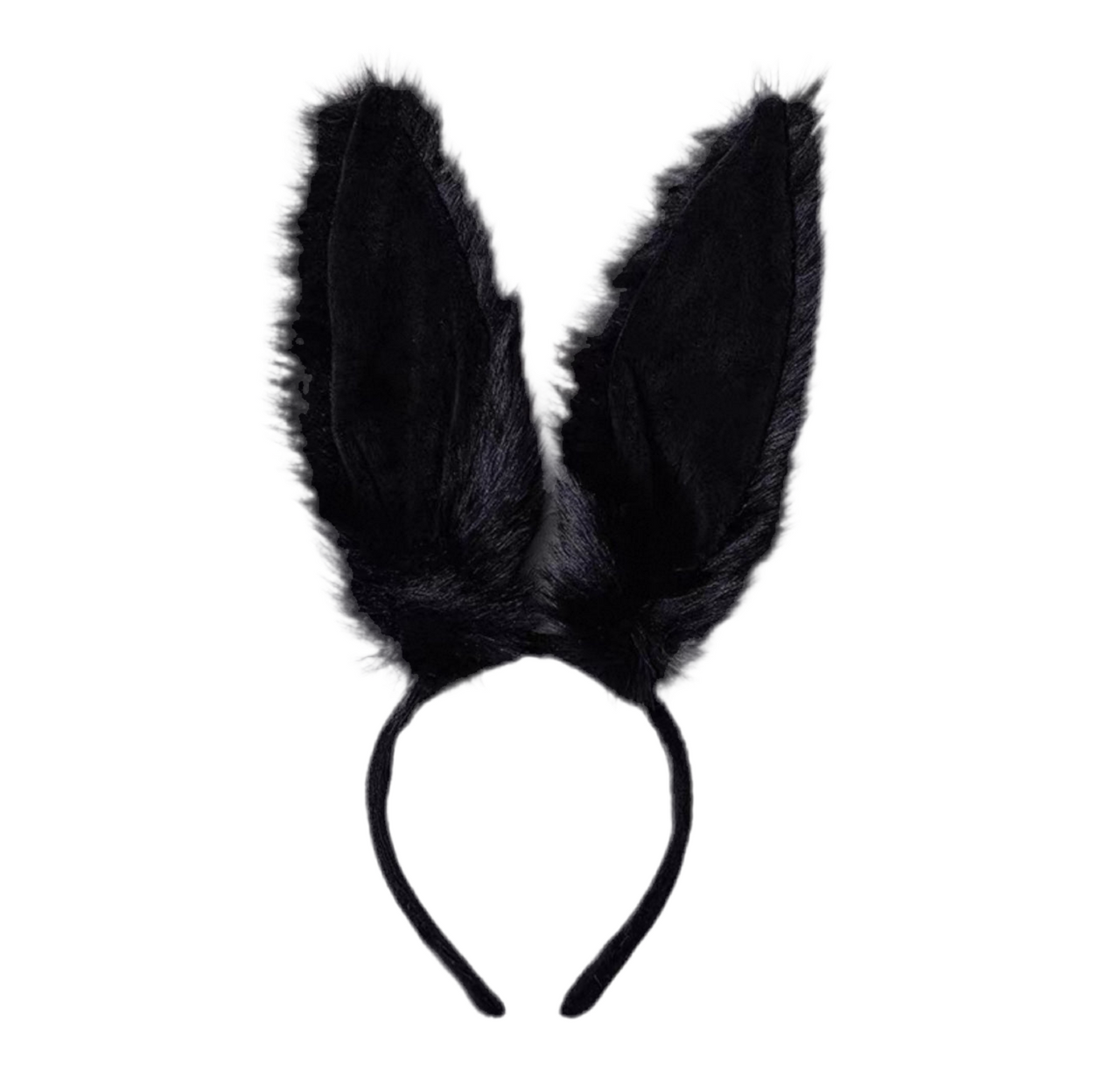 Fur Bunny Ears Black/Black