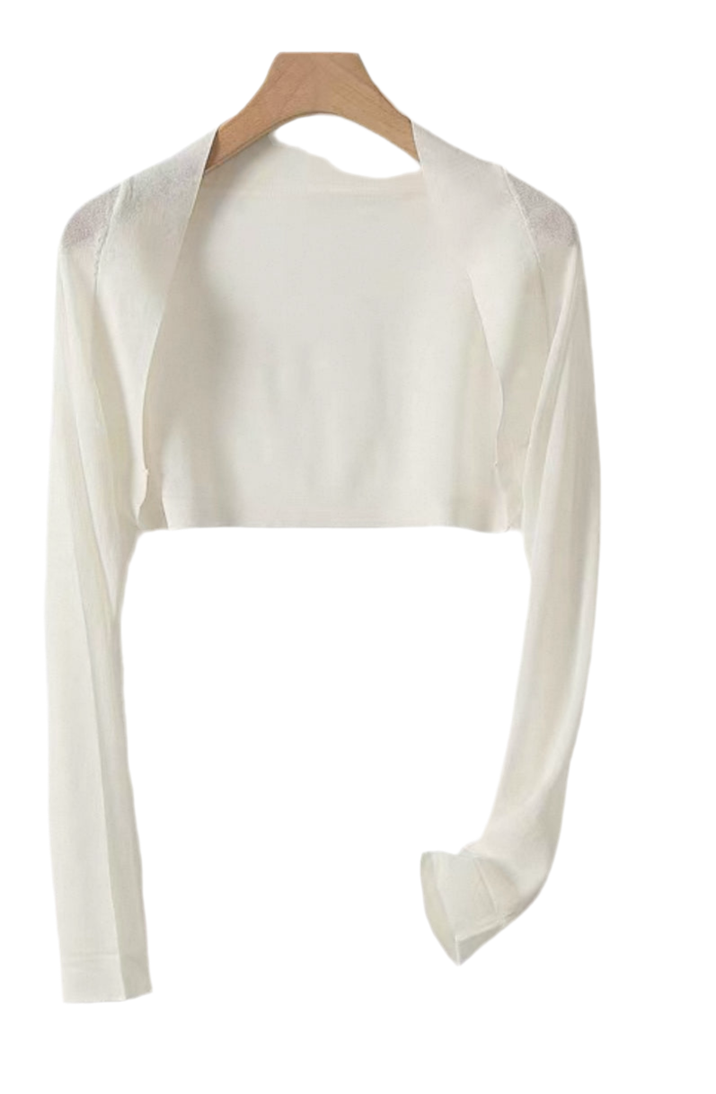 Knit Snug Shrug White