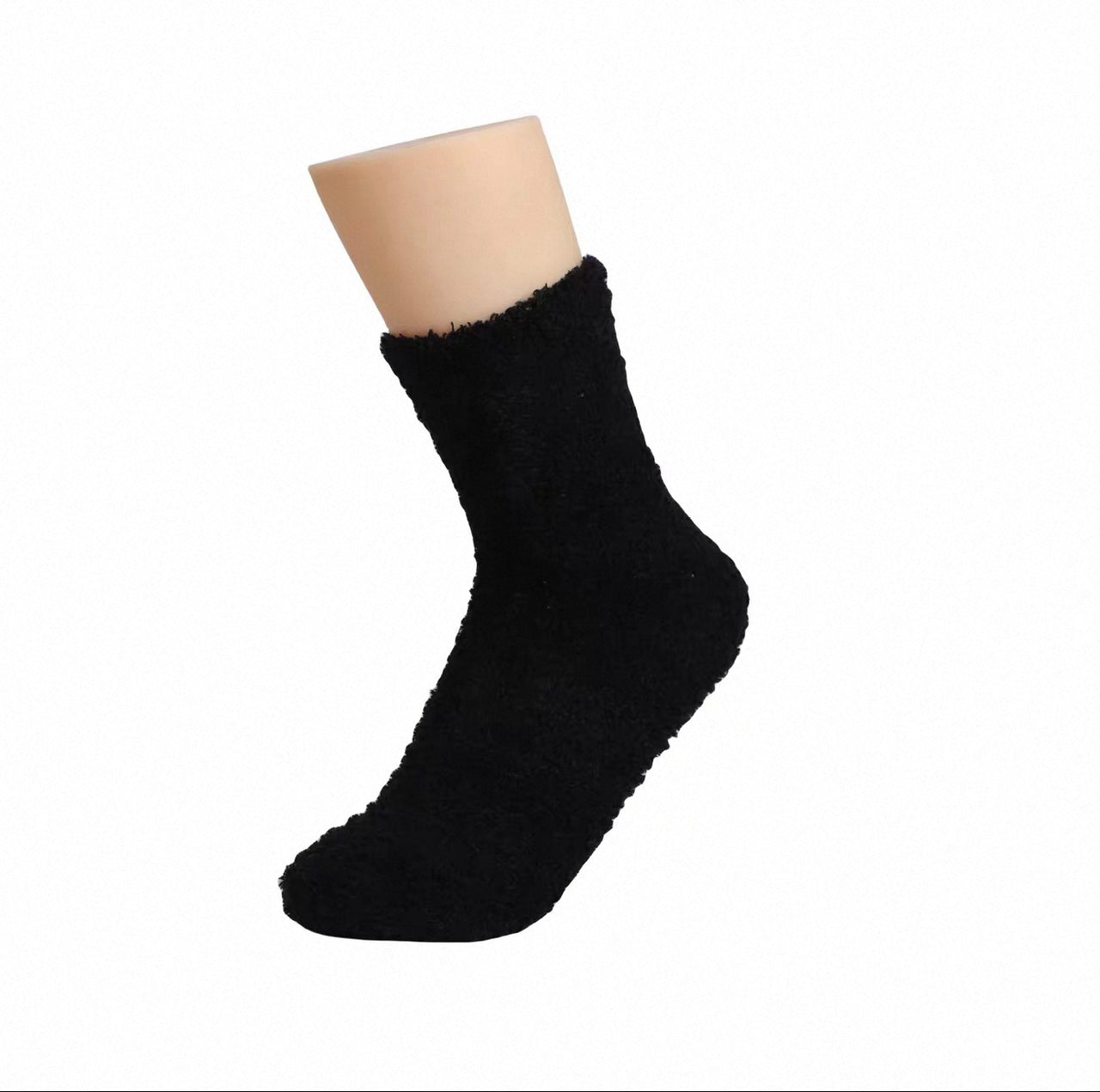 Fluffy Ankle Socks - Black - Model Express Vancouver