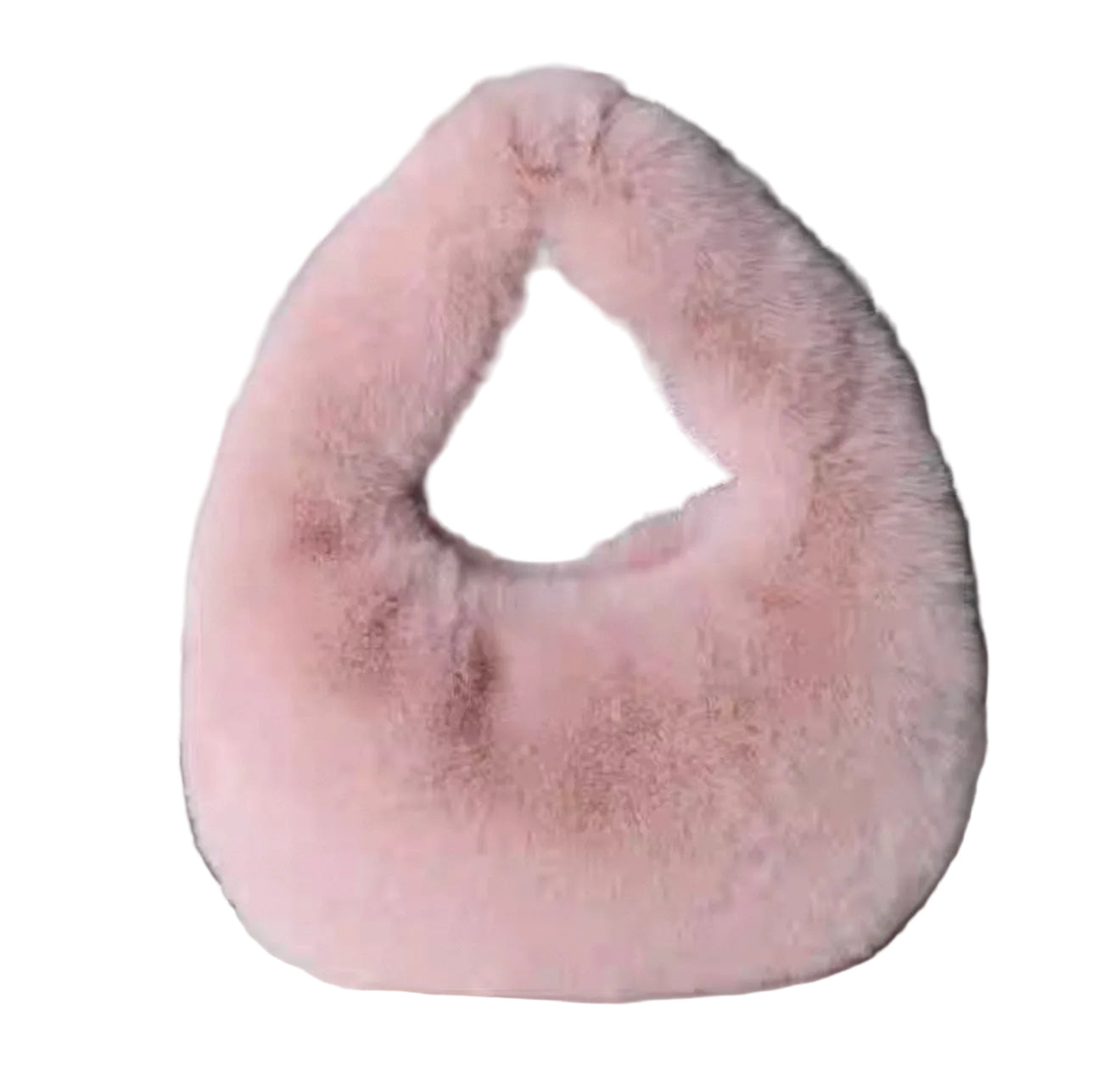 Plush Fur Crescent Bag Pink - Model Express Vancouver
