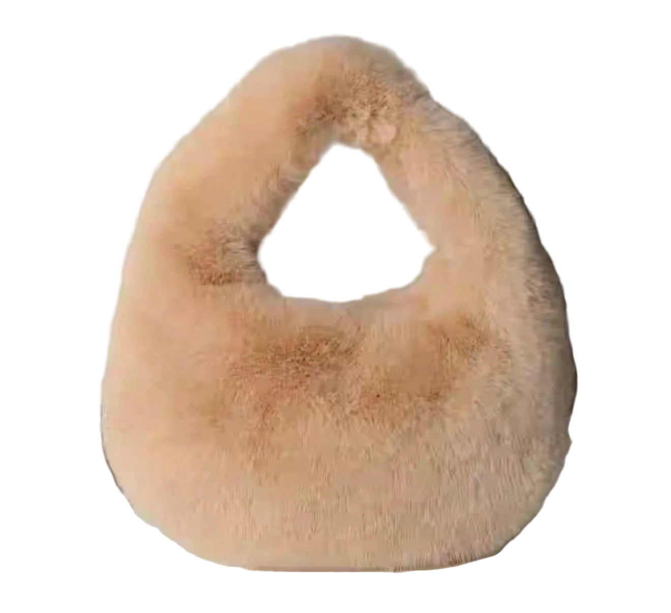 Plush Fur Crescent Bag Khaki - Model Express Vancouver