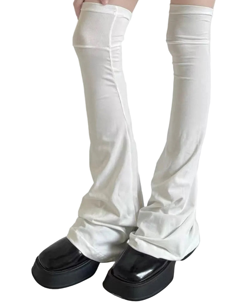 Flare Cotton Leg Warmers White - Model Express Vancouver