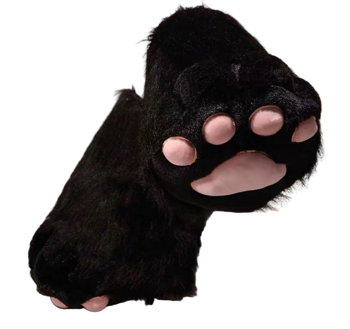 Black cat paws accessories from BS, featuring realistic plush pads and soft material for stylish feline-themed decor.