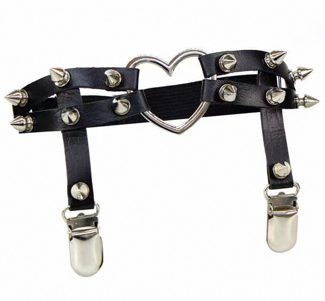 Spike Heart Garter with Clips - Model Express Vancouver