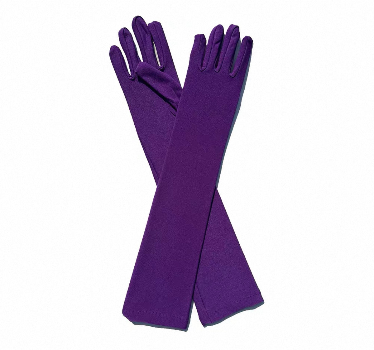 Elbow Length Gloves Purple